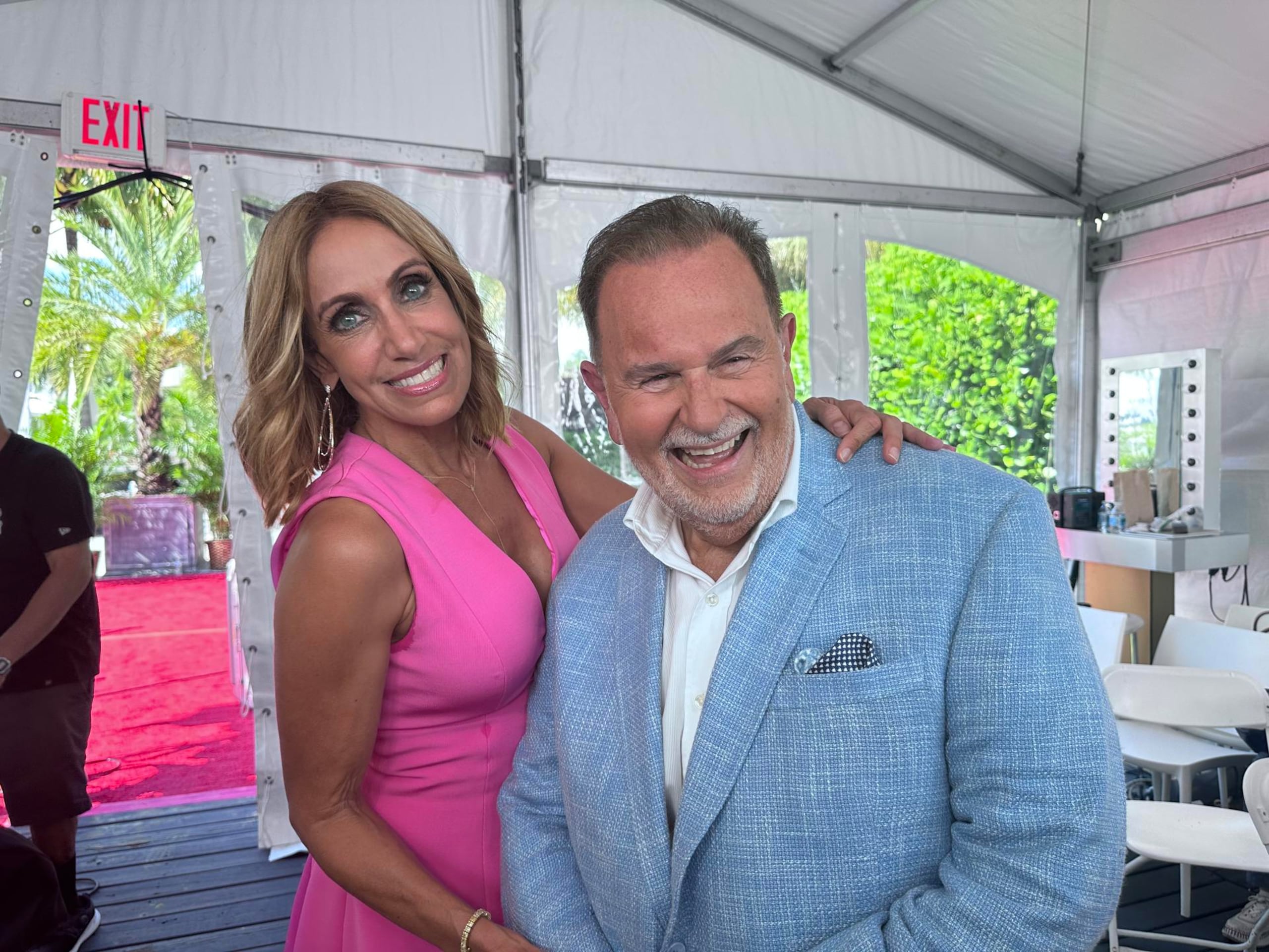 Los conductores del programa "El Gordo y La Flaca", Lili Estefan y Raúl de Molina.