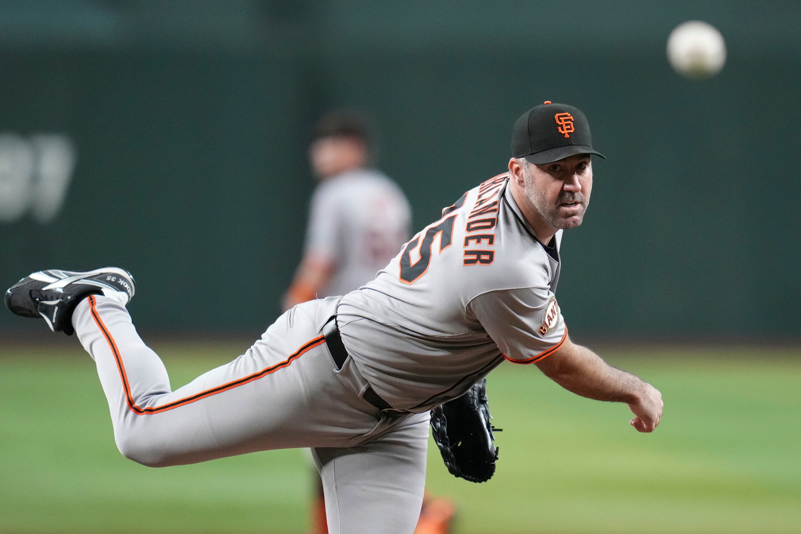 ARCHIVO -Foto del 17 de septiembre del 2025, Justin Verlander con los Giants de San Francisco.