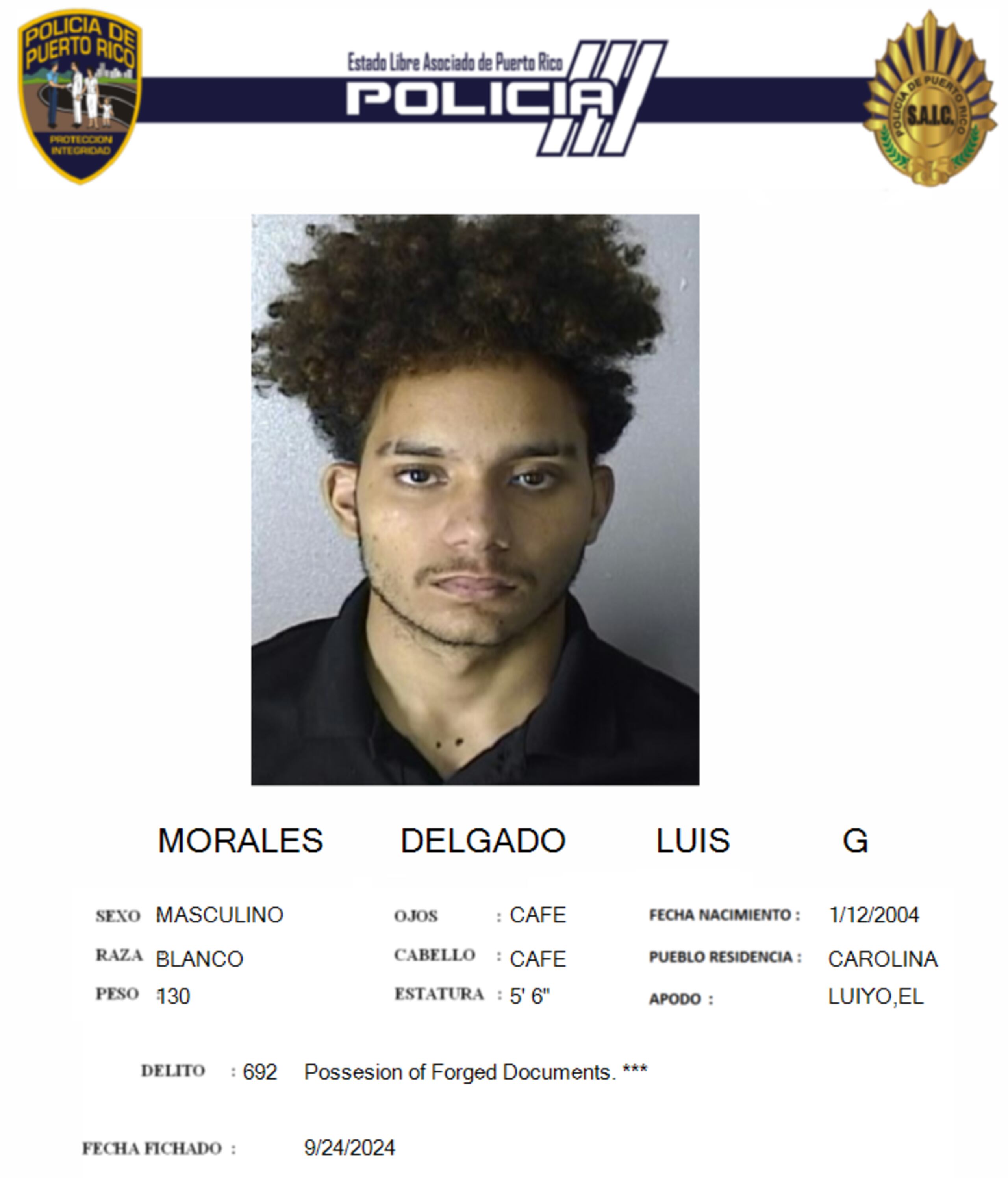 Luis Gonzalo “Luiyo” Morales Delgado, enfrenta cargos por fraude, tentativa de apropiación ilegal y posesión y traspaso de documentos públicos.