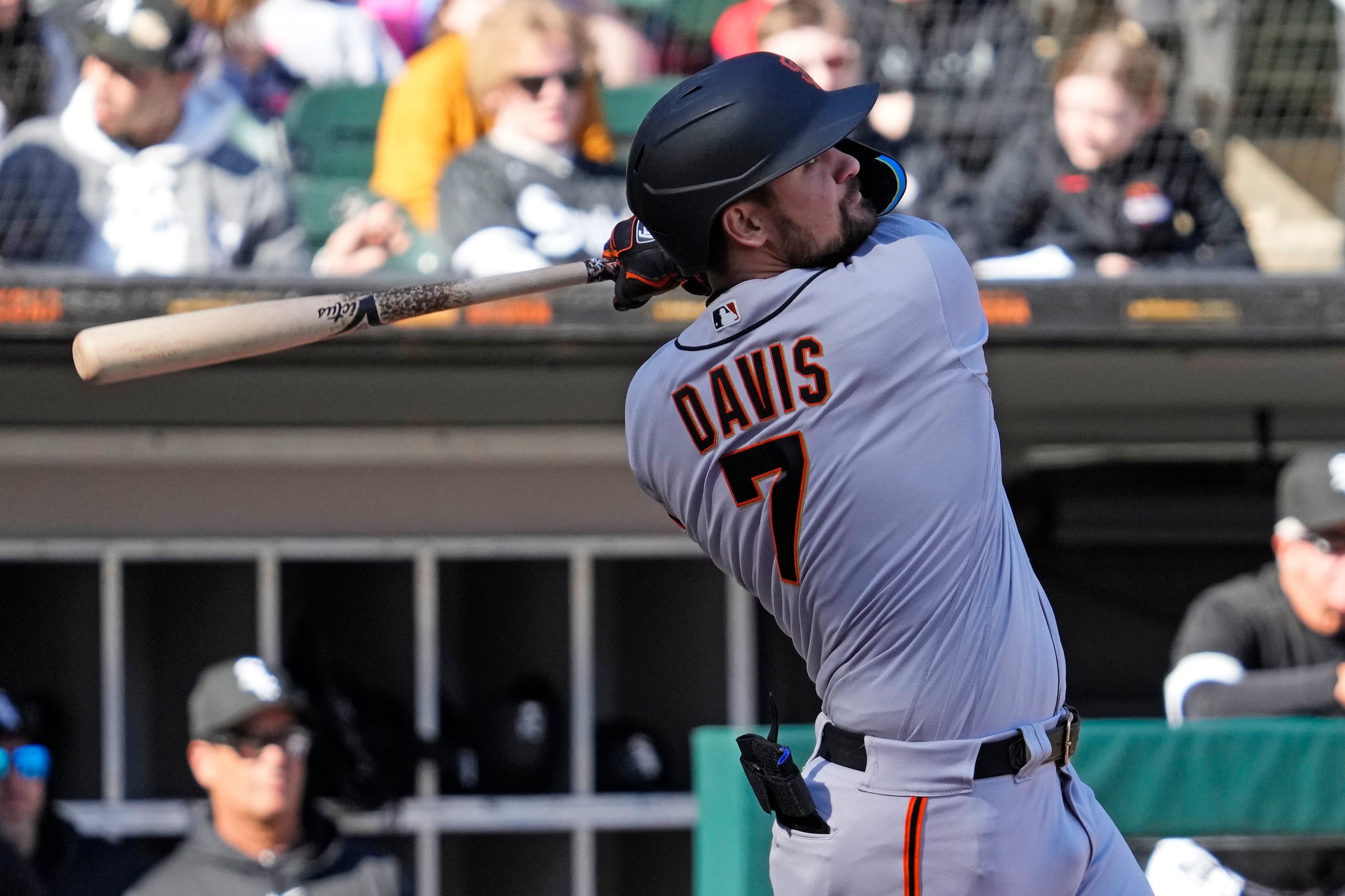 J.D. Davis, aquí en una foto de su equipo de la temporada pasada, los Giants.