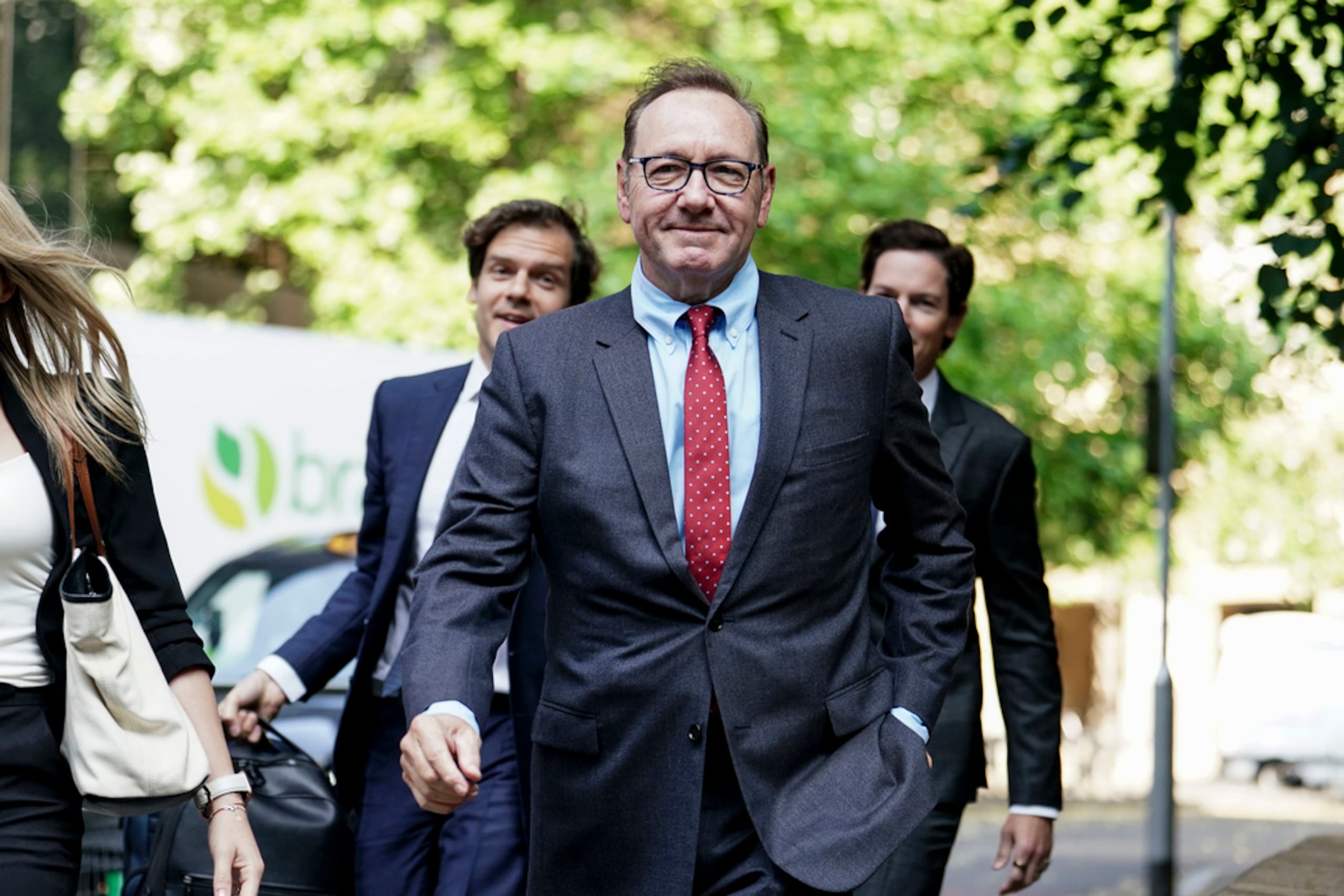 Kevin Spacey en su llegada a la corte este lunes en Londres.