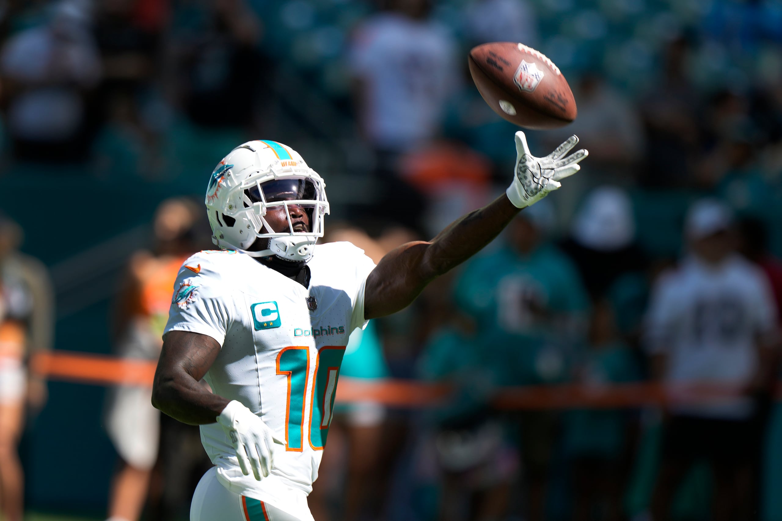 Tyreek Hill, receptor de los Dolphins de Miami.