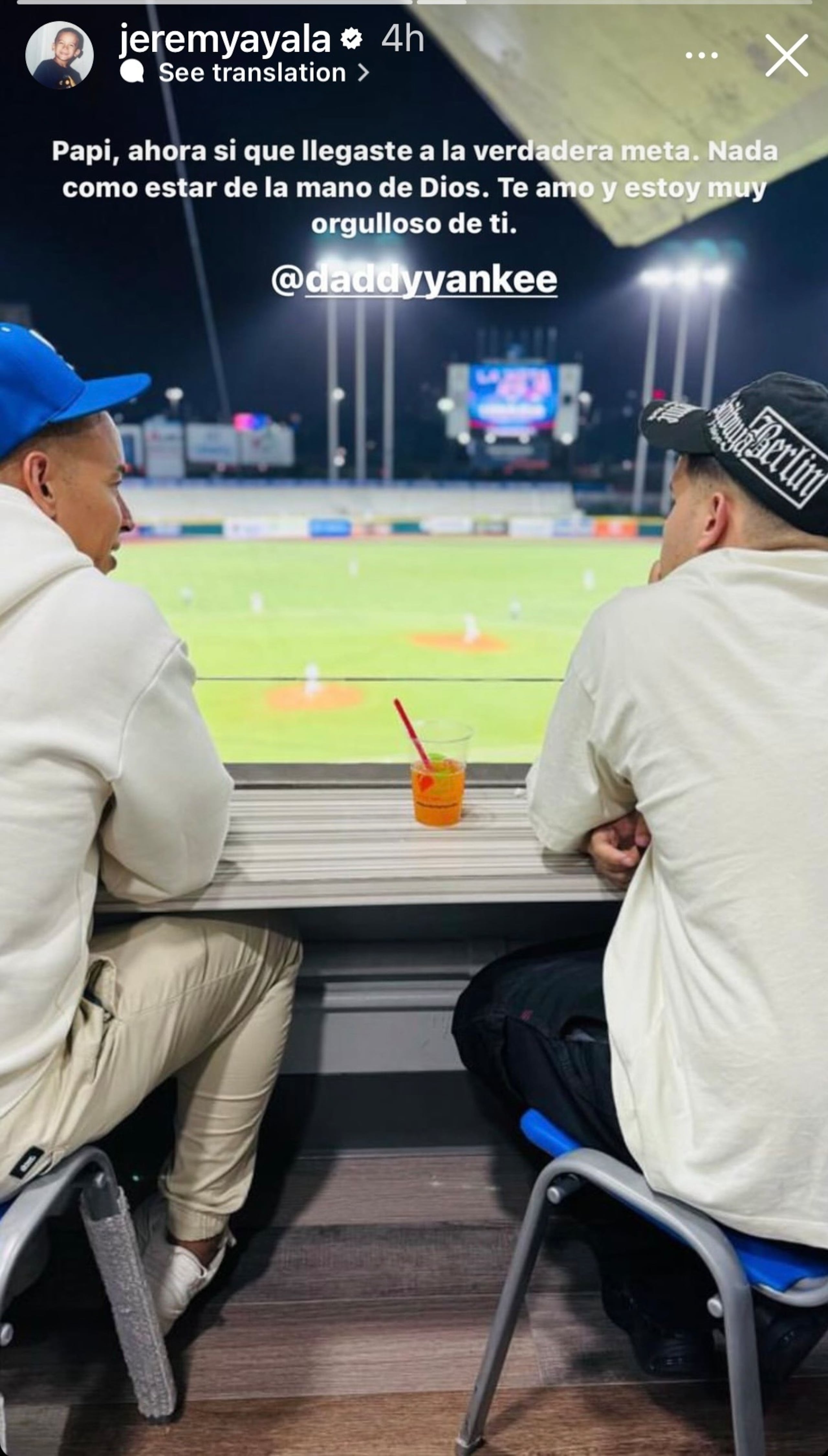 Daddy Yankee y su hijo Jeremy Ayala