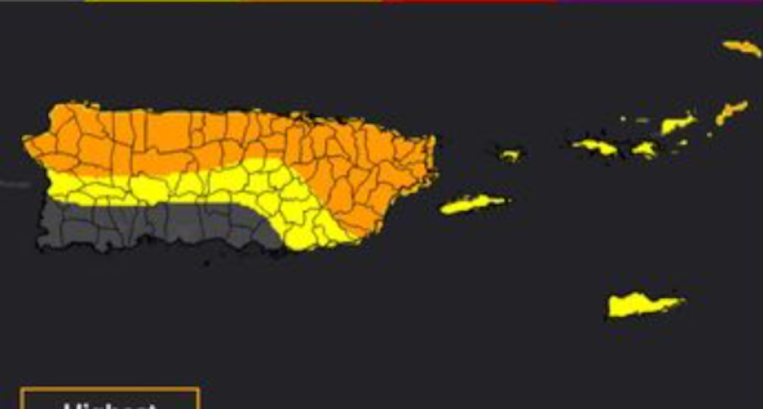 Hoy, domingo, también se esperan fuertes lluvias.