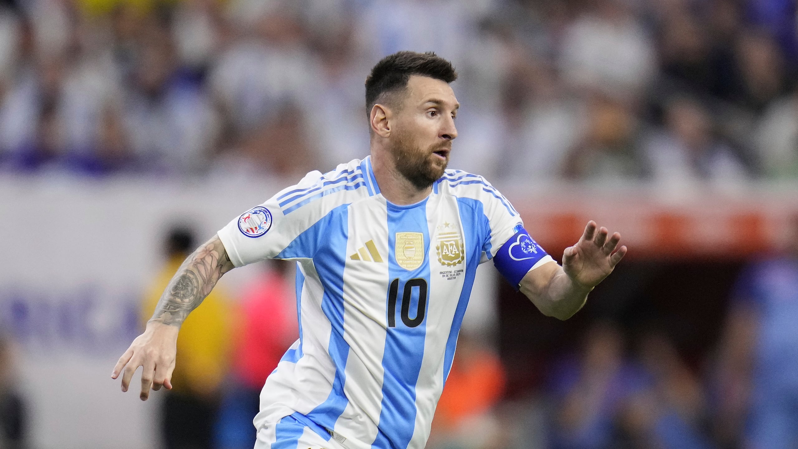 Lionel Messi durante los cuartos de final de la Copa América ante Ecuador.