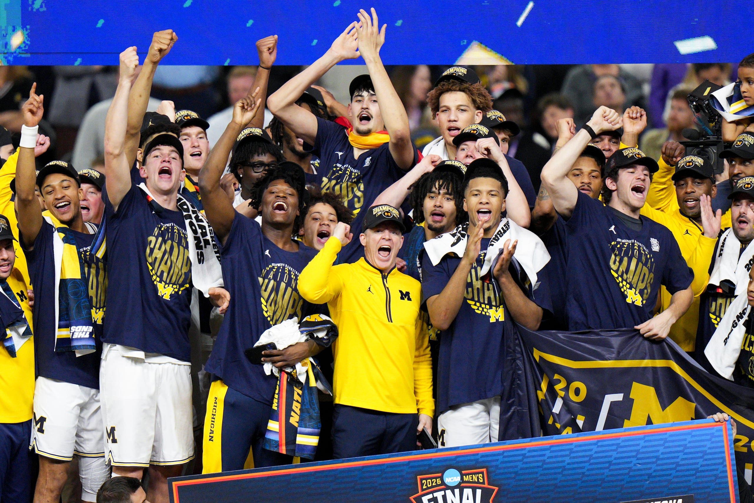 Michigan celebra su campeonato.