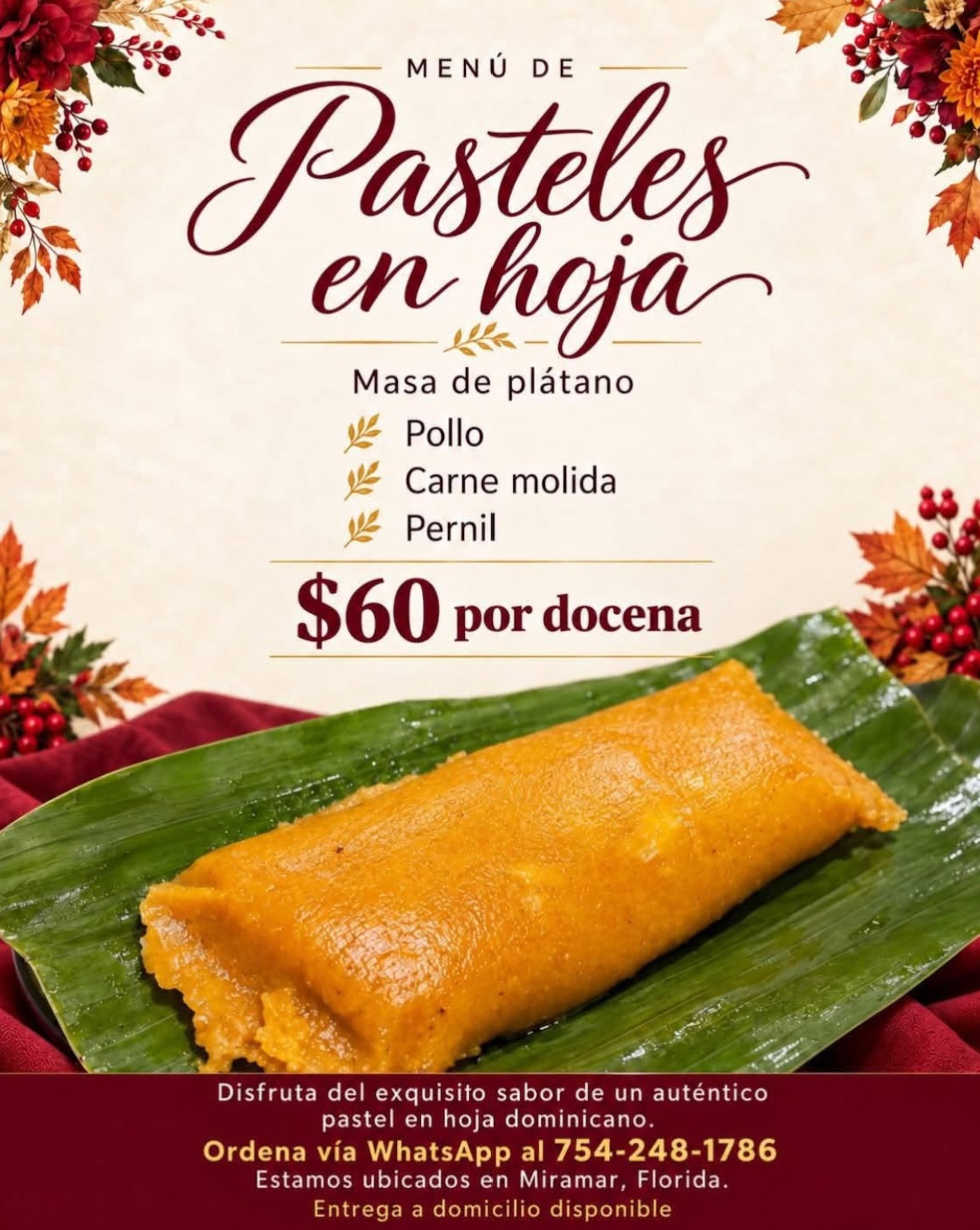 Docena de pasteles a $60.