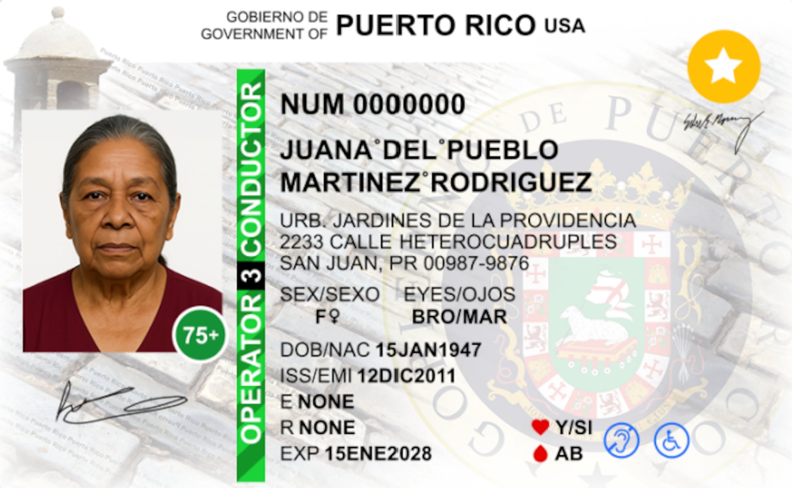 El Departamento de transportación y Obras Públicas (DTOP) mostró cómo lucirán las nuevas identificaciones