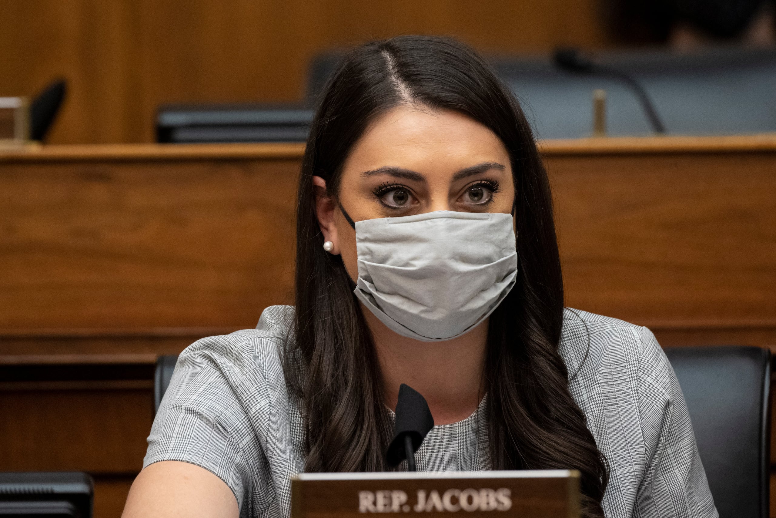 La legisladora demócrata de California, Sara Jacobs. (EFE/EPA/Ting Shen/POOL/Archivo)