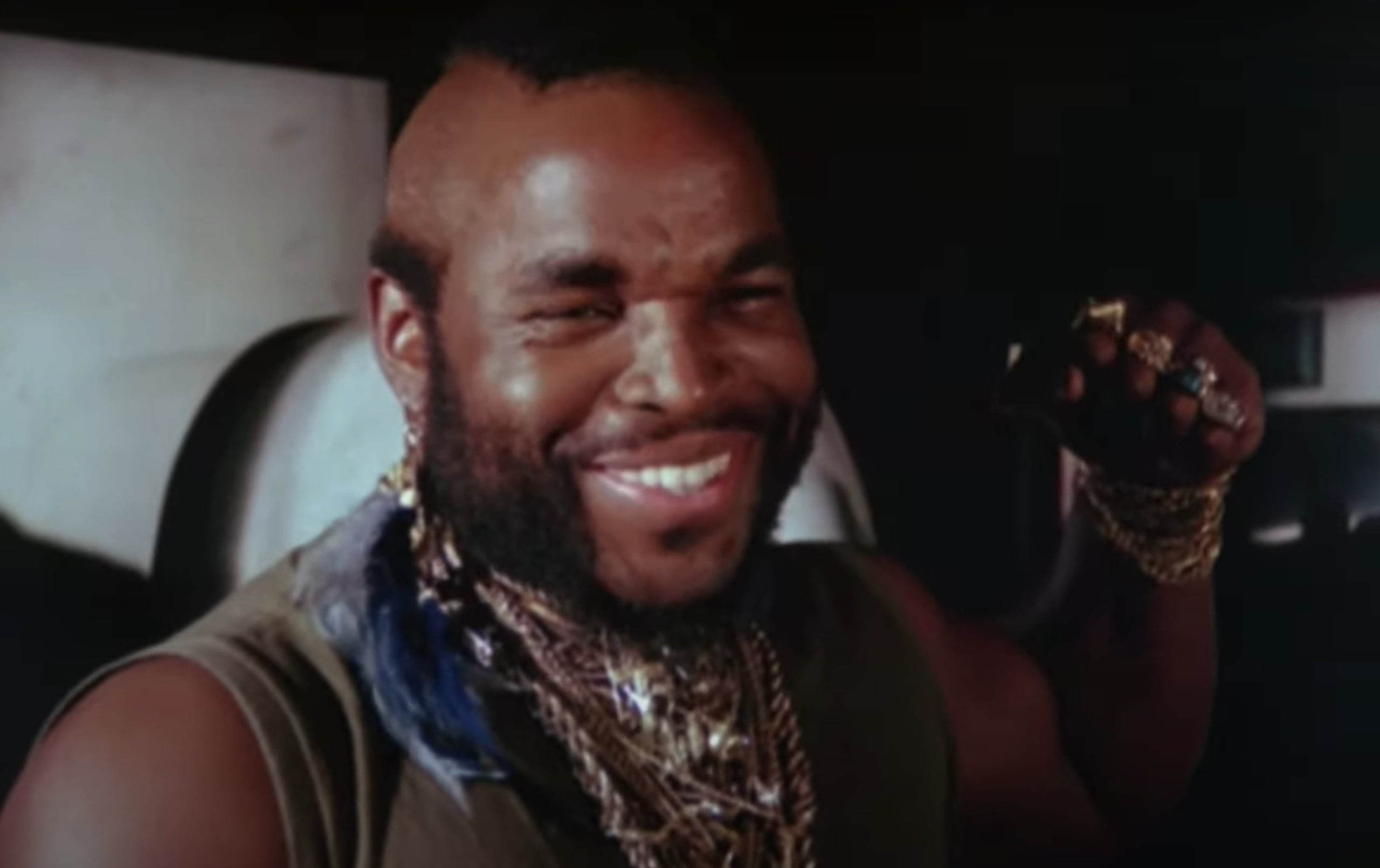 El actor Mr. T fue uno de los protagonistas de la serie de televisión "The A-Team", que se emitió entre 1983 a 1987.