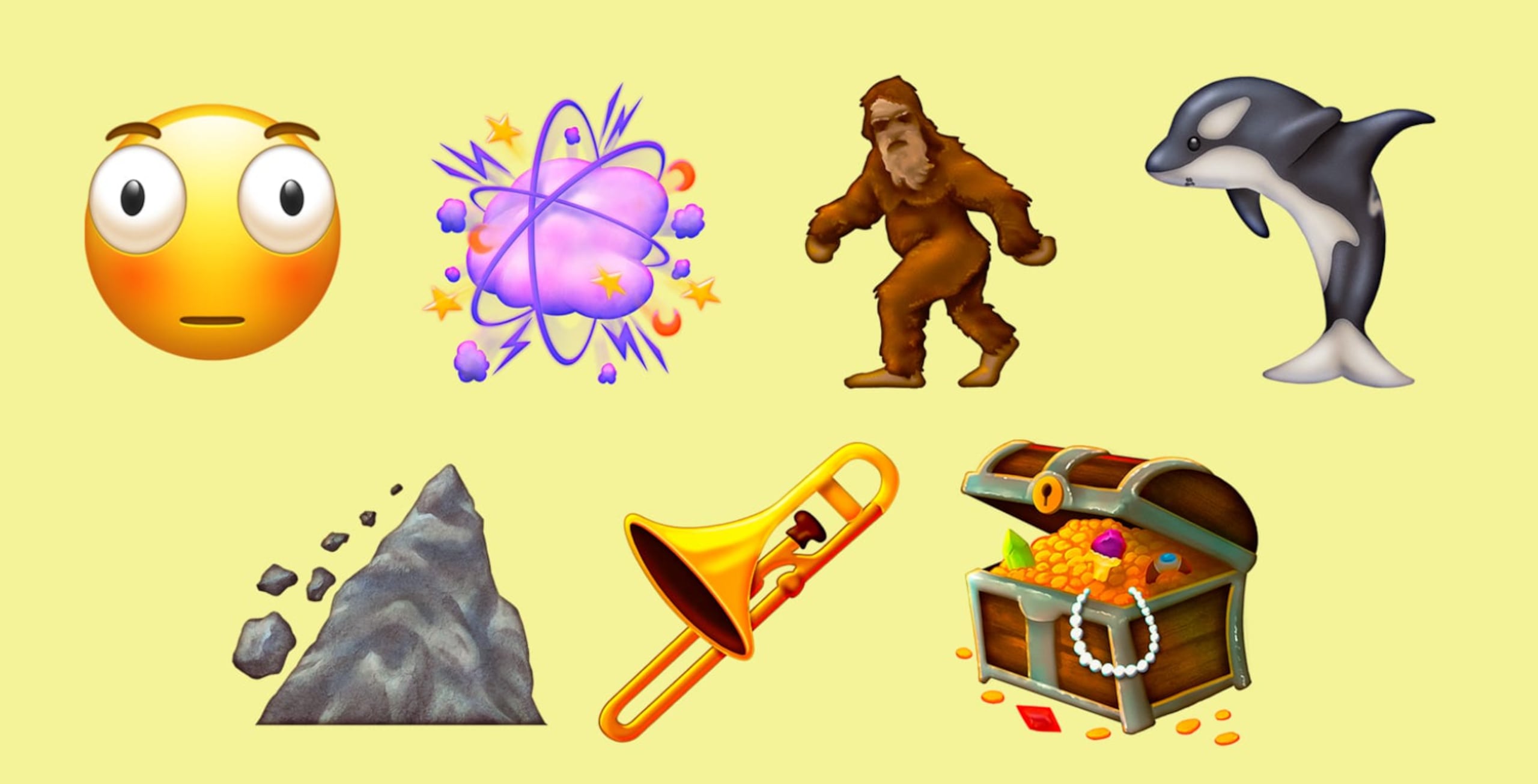 Varios de los nuevos emojis.