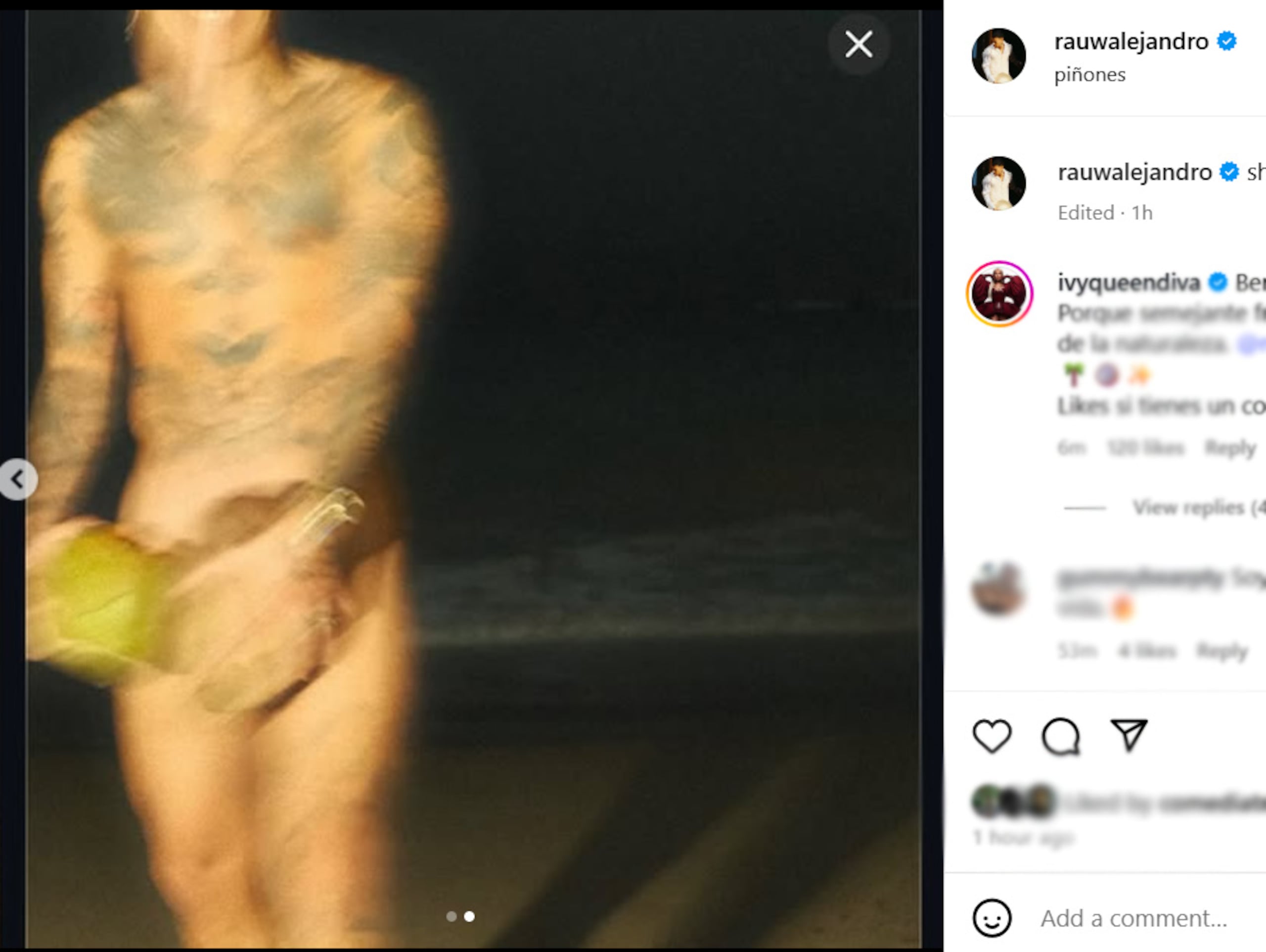 Foto compartida por Rauw Alejandro en su Instagram