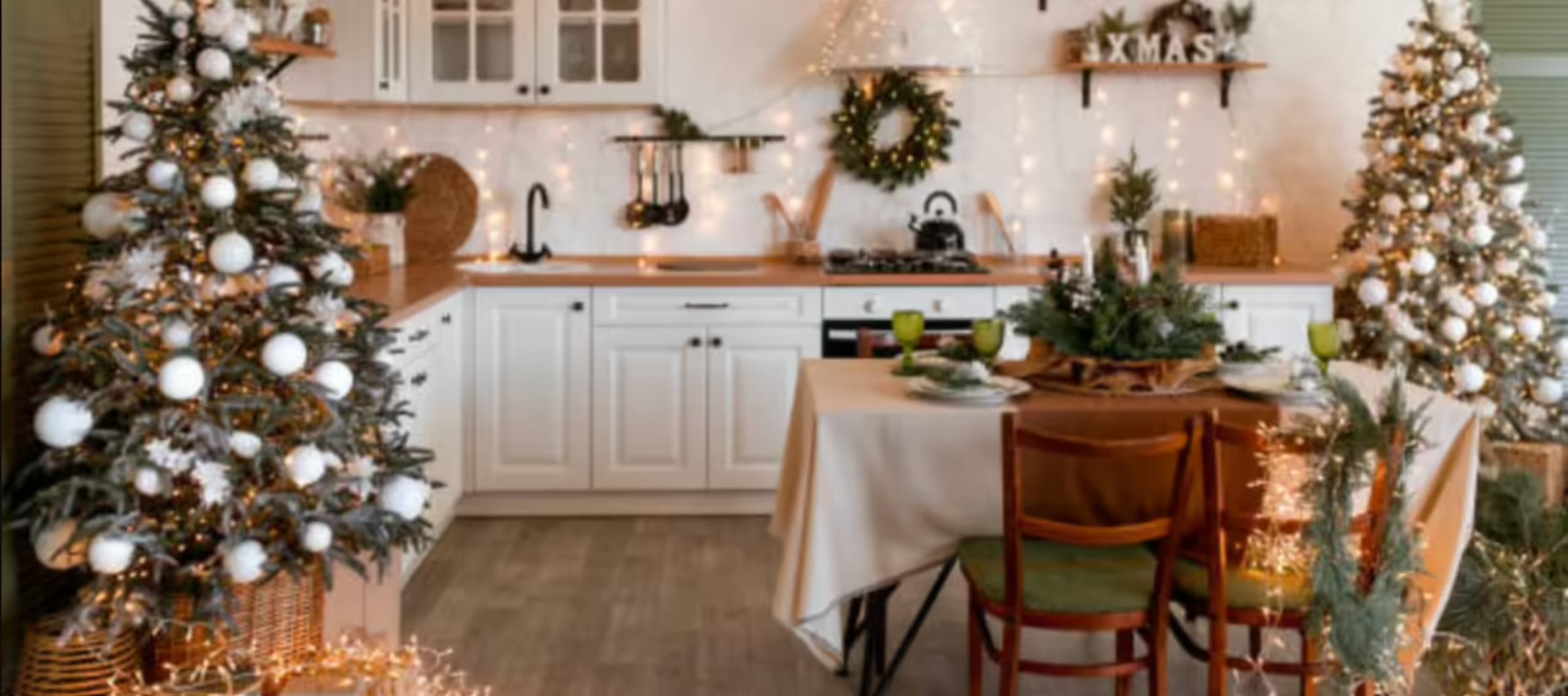 Esta Navidad puede intentar diferentes decoraciones para su cocina.