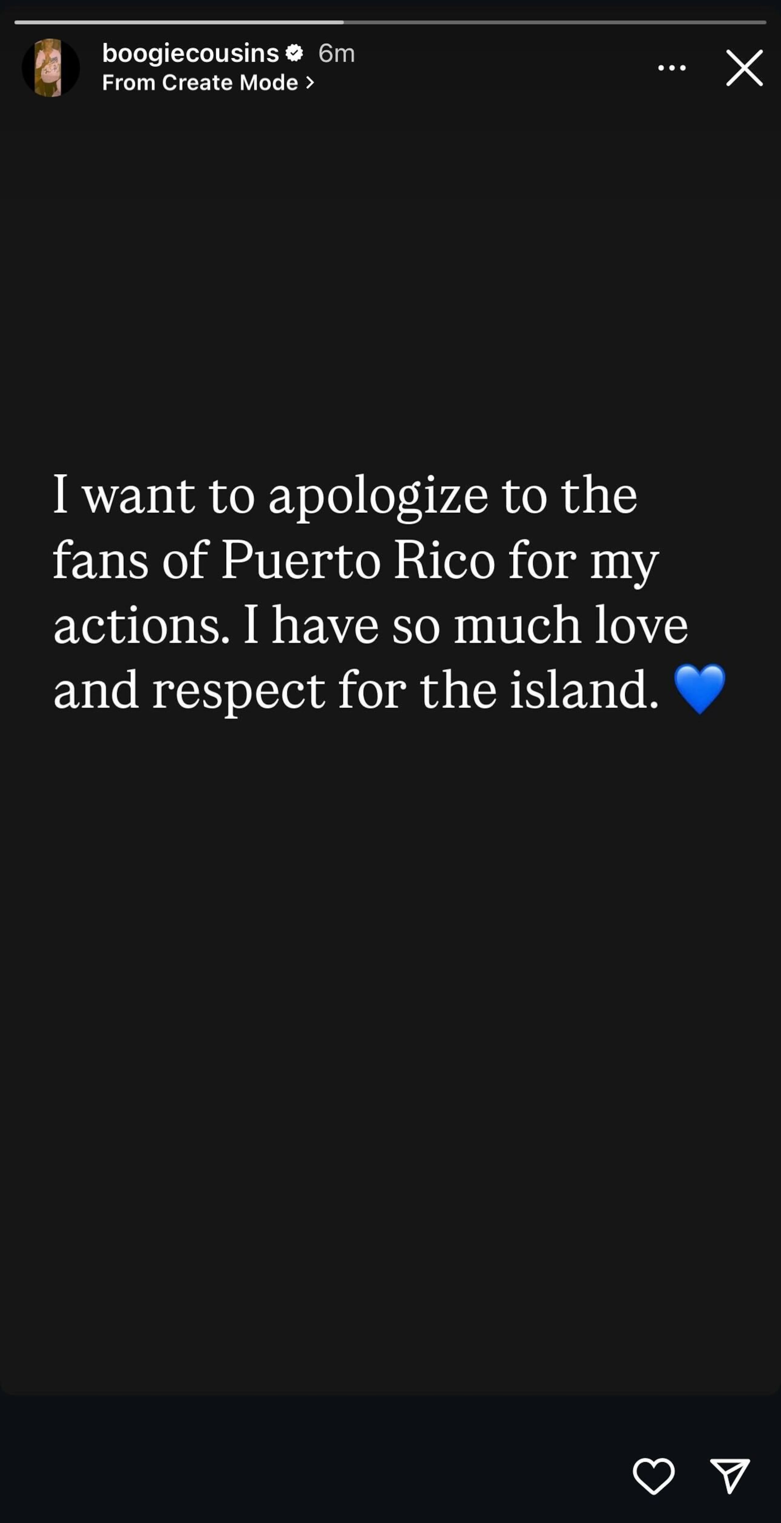 Historia de DeMarcus Cousins en su cuenta de Instagram tras altercado en Bayamón.