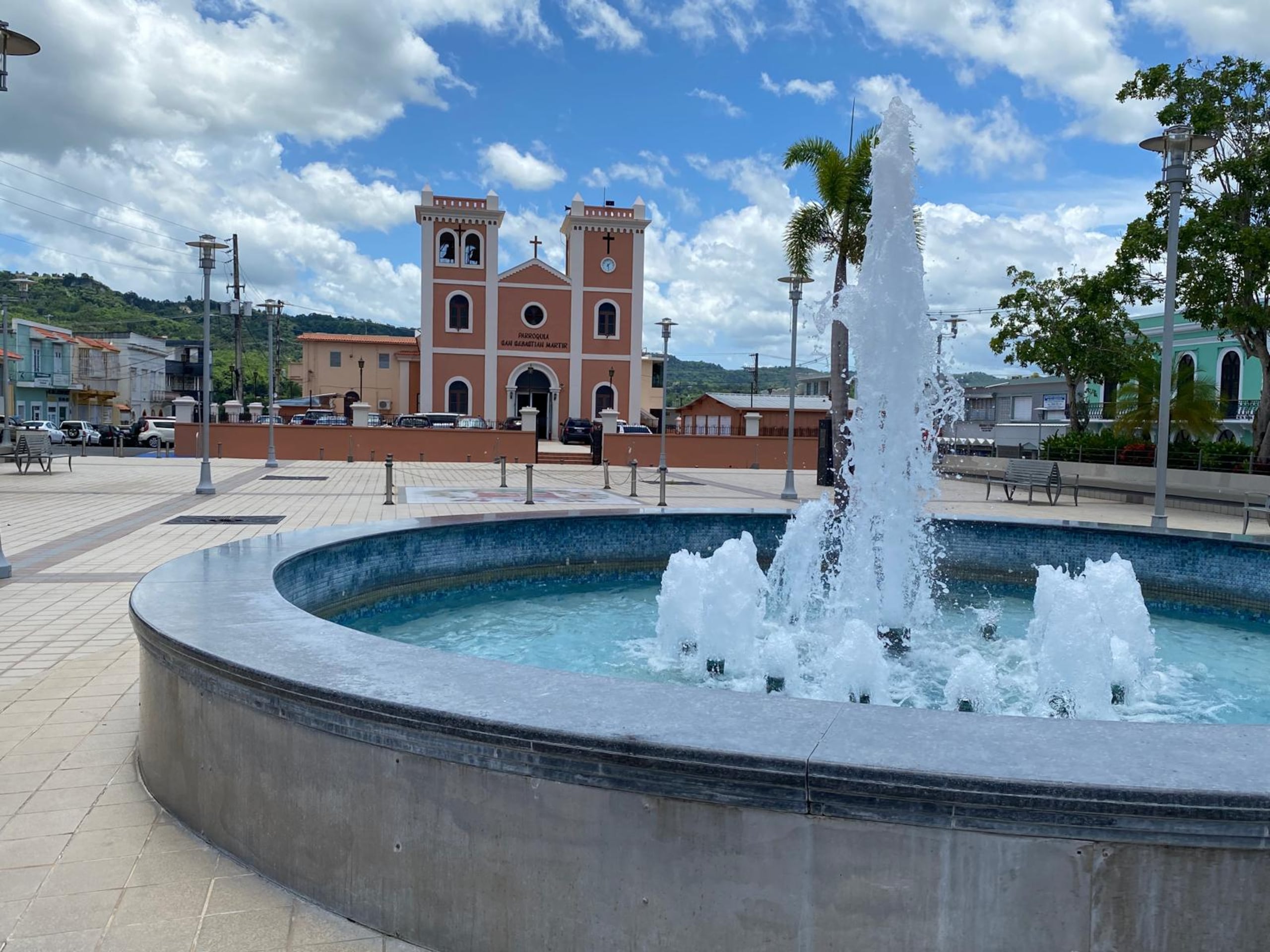 Vista de la plaza de recreo