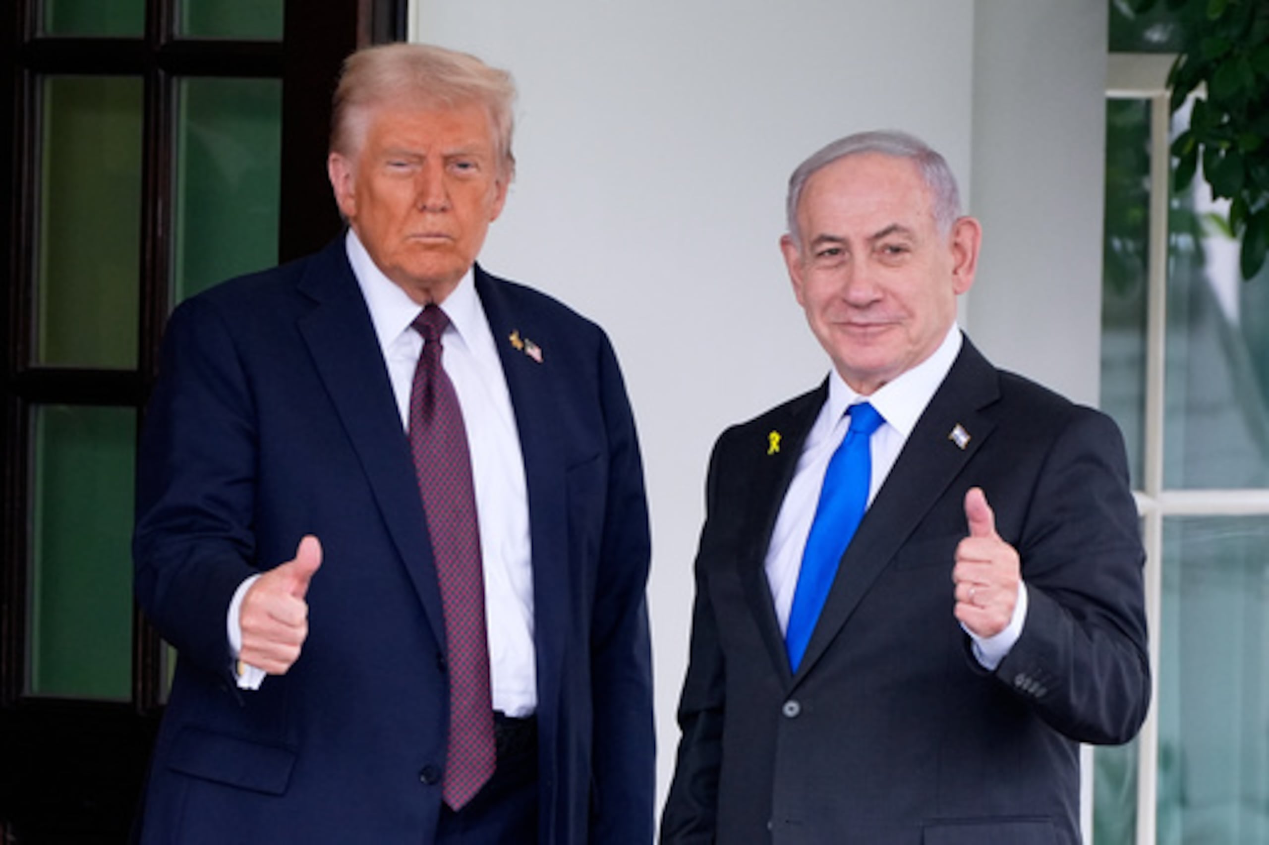 Trump recibe a Netanyahu en la Casa Blanca.