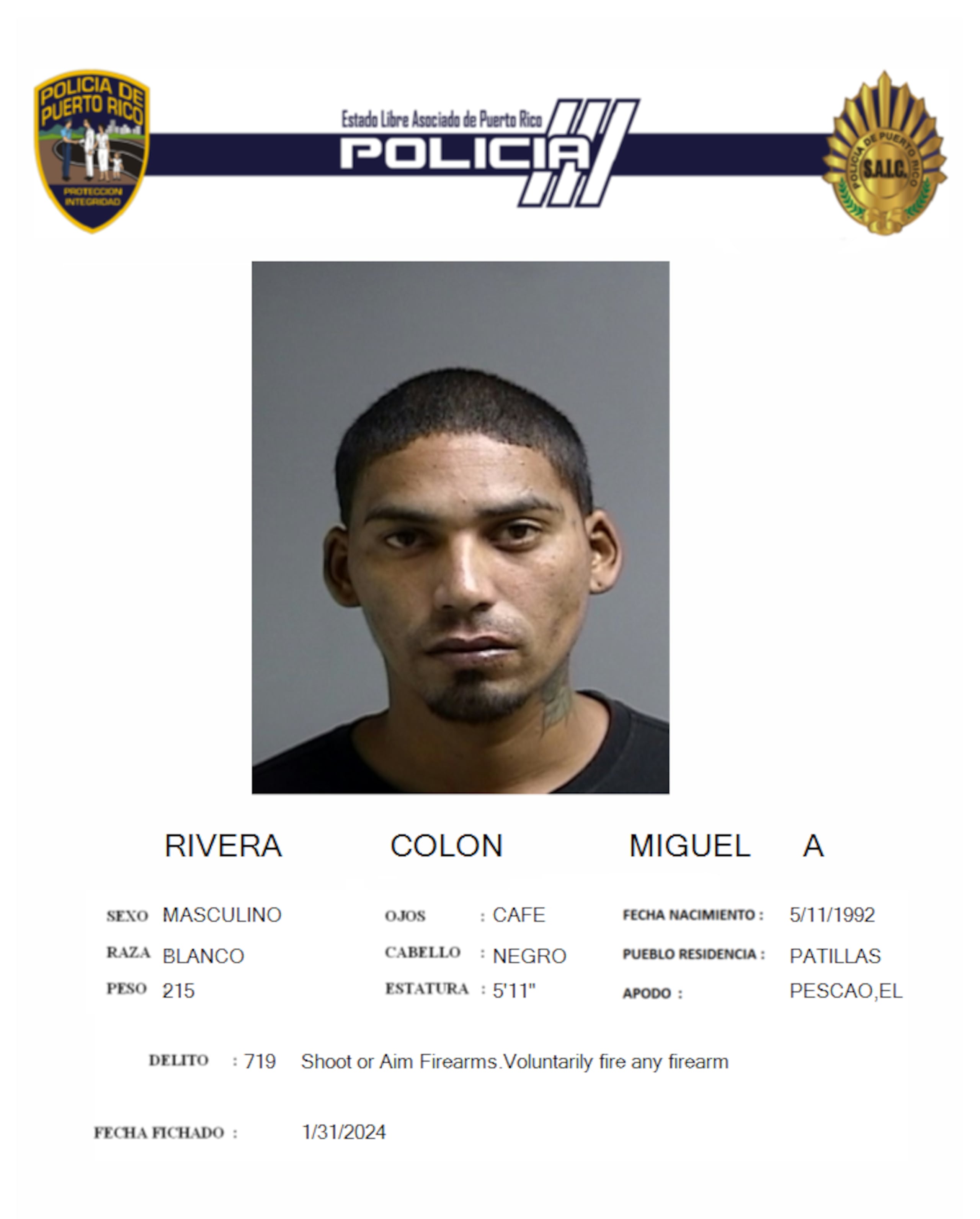 Miguel A. Rivera Colón, acusado por el asesinato de un maestro jubilado en Cayey, fue encontrado muerto en su celda.