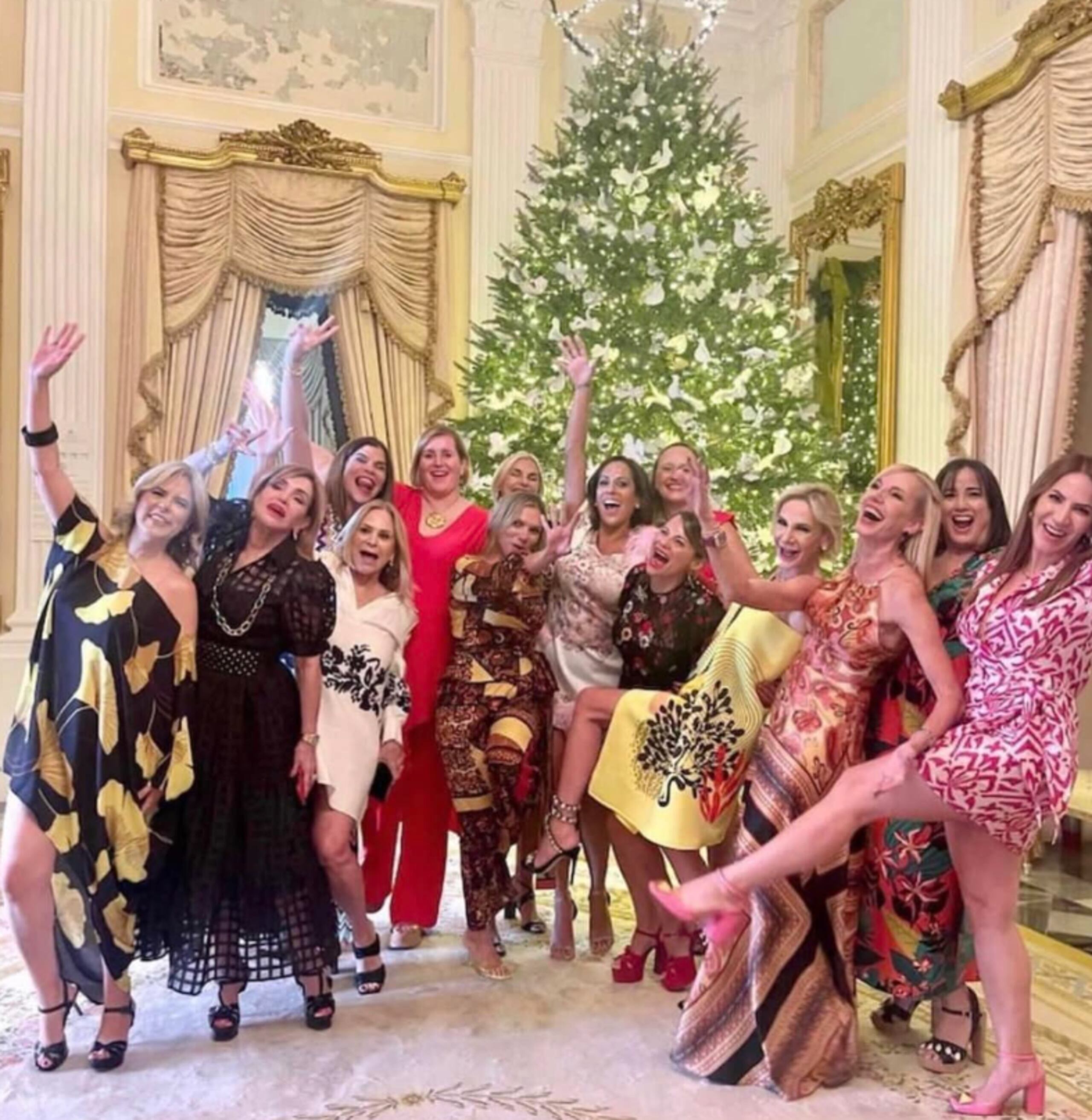 Fabiola Ansótegui durante el evento navideño en el 2022.