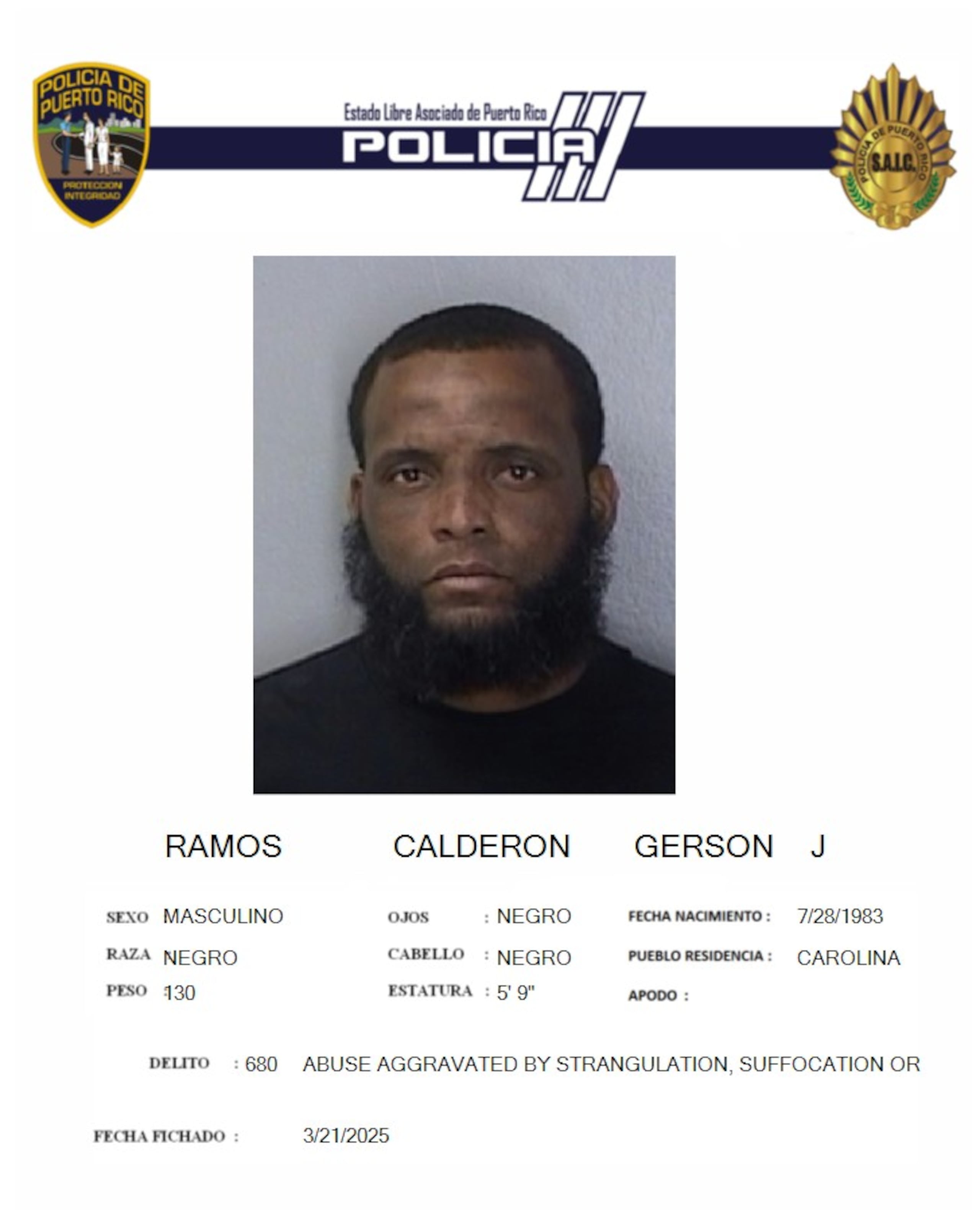 Gerson J. Ramos Calderón, fue acusado por maltrato de menores ya que manejaba en estado de embriaguez con un niño como pasajero.