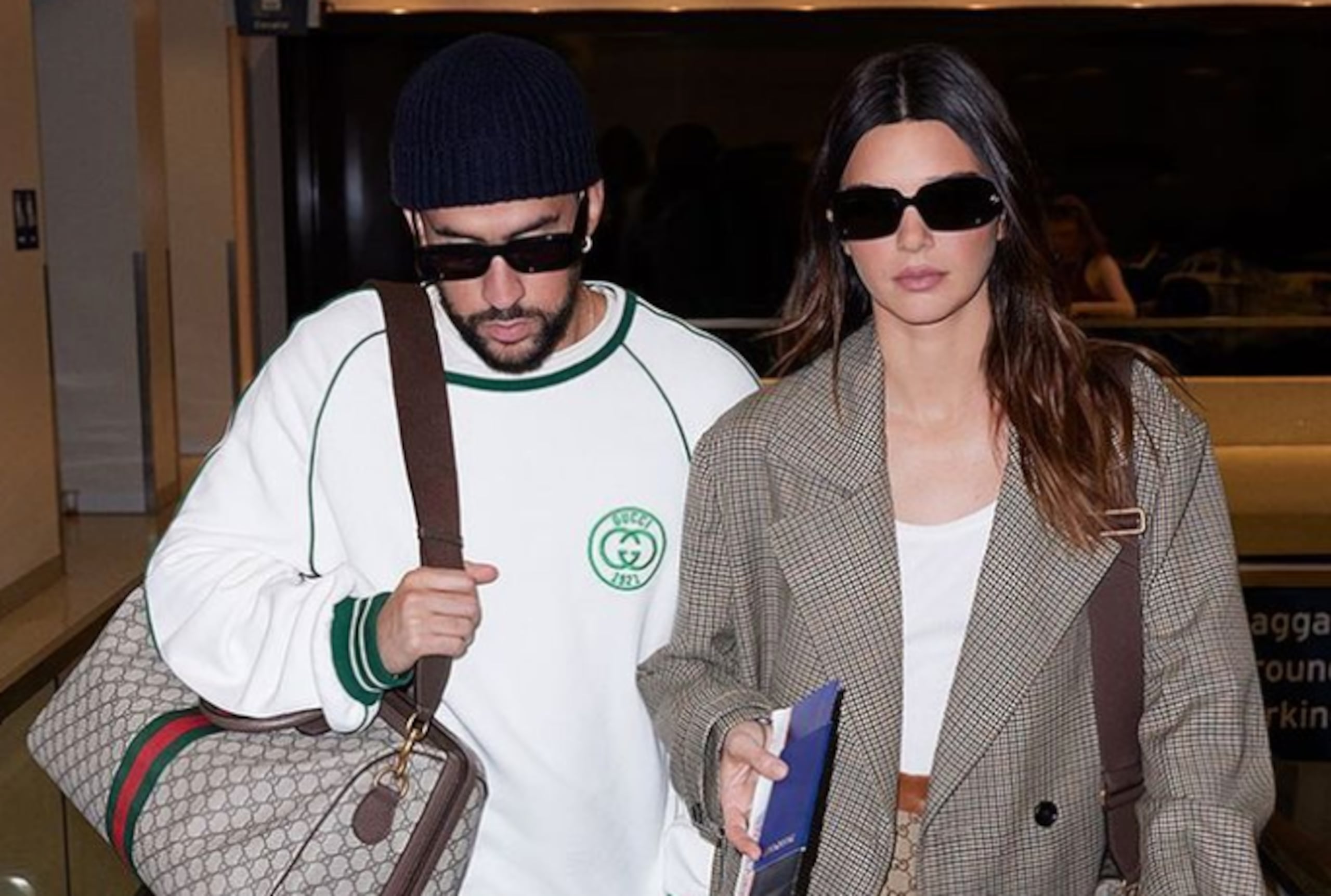Bad Bunny y Kendall Jenner para Gucci.