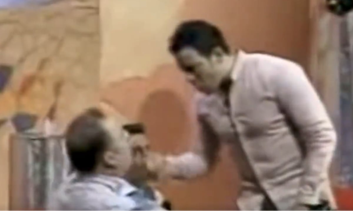 Slap, slap and push: the live fights that shook television and entertainment