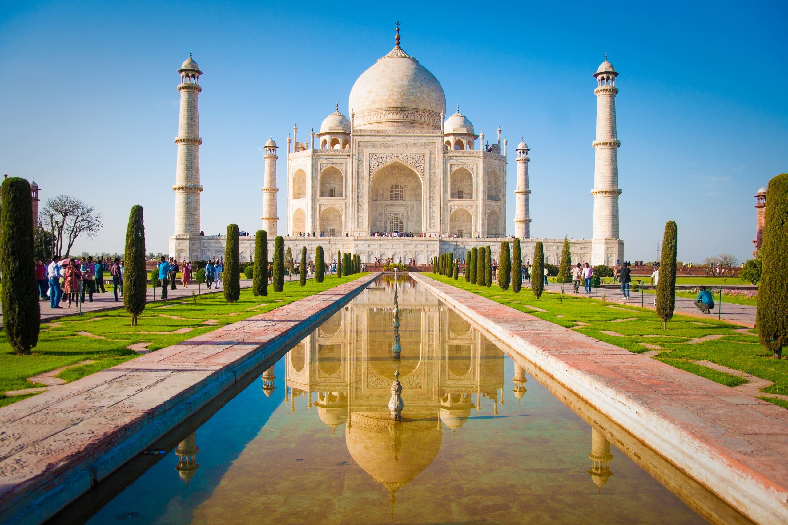 El mausoleo Taj Mahal, en Agra, India.