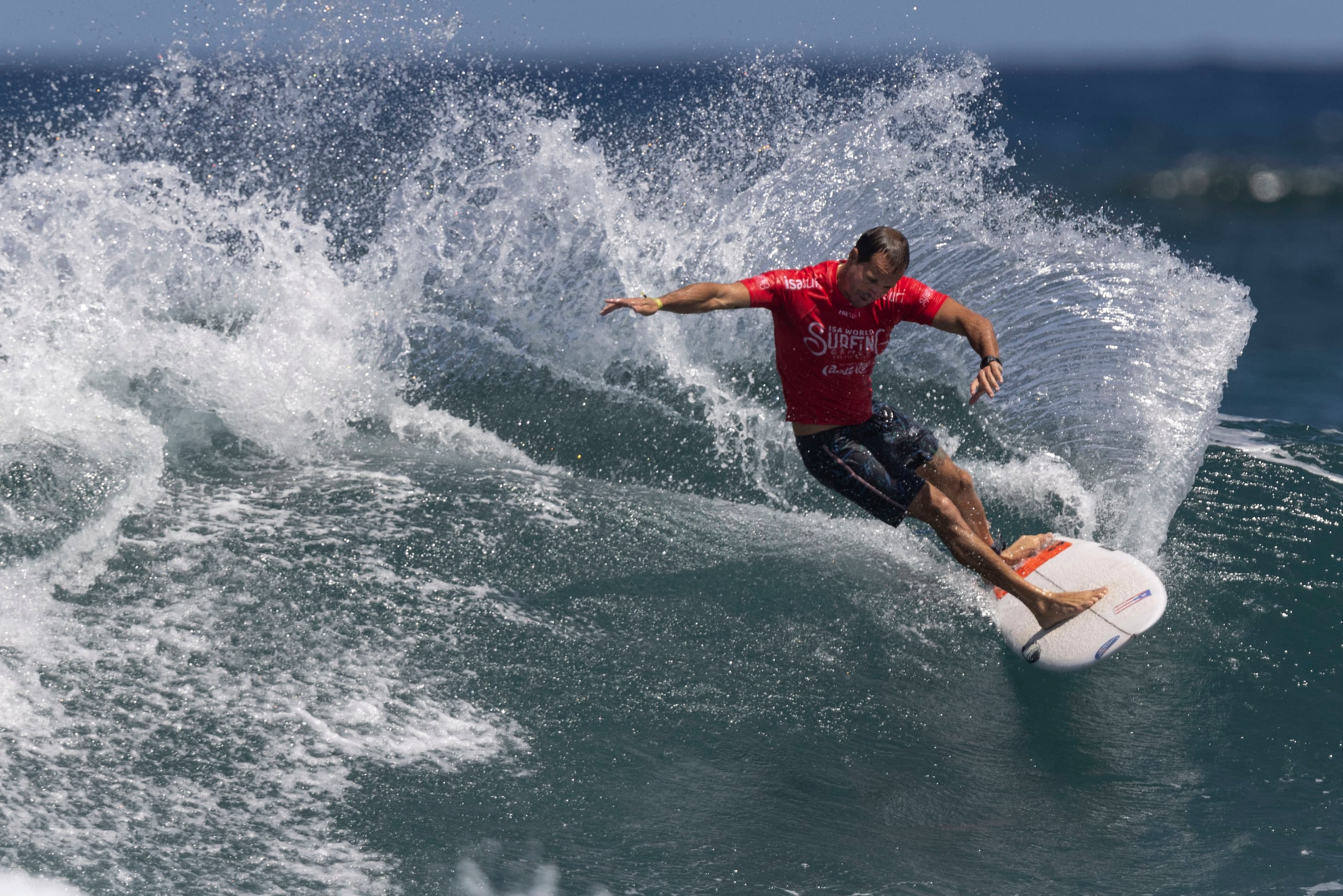 Brian Toth en el Mundial de Surf celebrado en Puerto Rico.