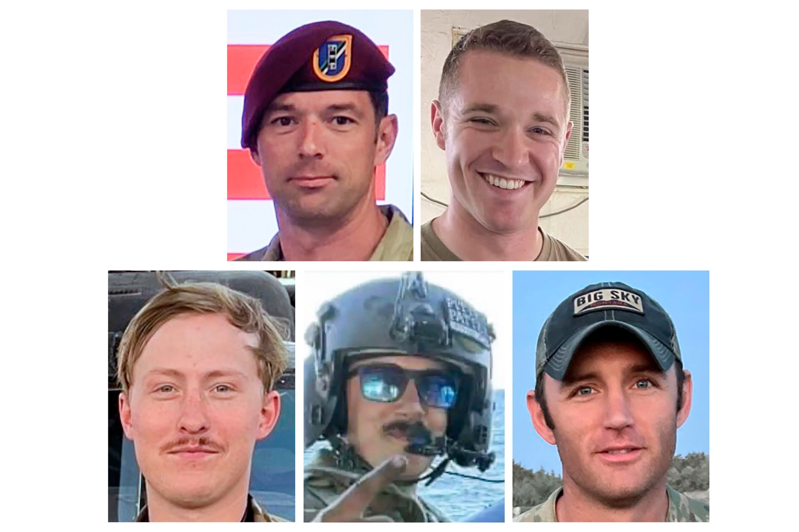 Los cinco formaban parte del 160mo Regimiento de Aviación de Operaciones Especiales del Ejército con base en Fort Campbell, Kentucky.
(U.S. Army Special Operations Command Public Affairs via AP)