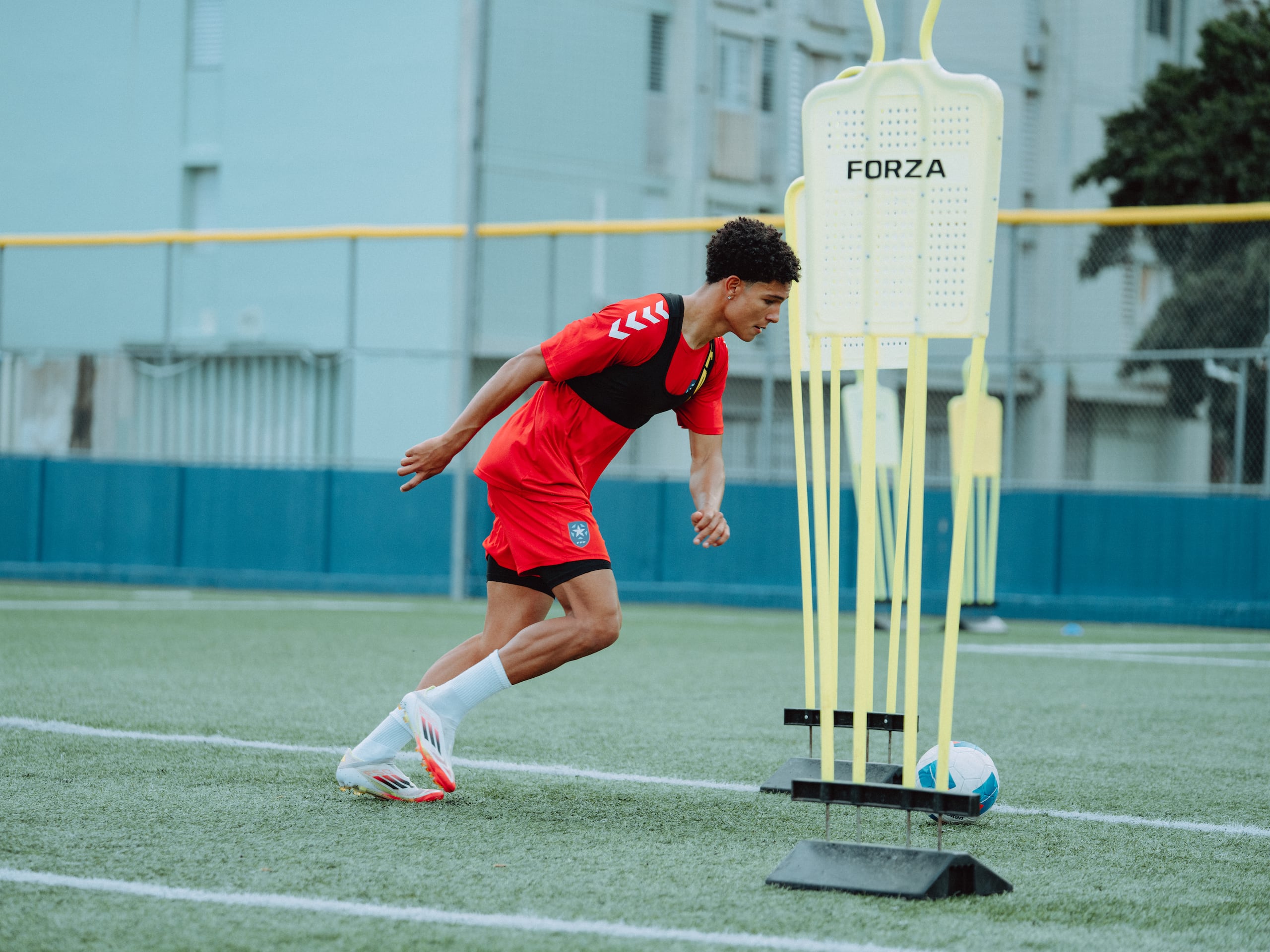 Leandro Antonetti durante una práctica con la Selección Nacional de cara al amistoso contra República Dominicana.