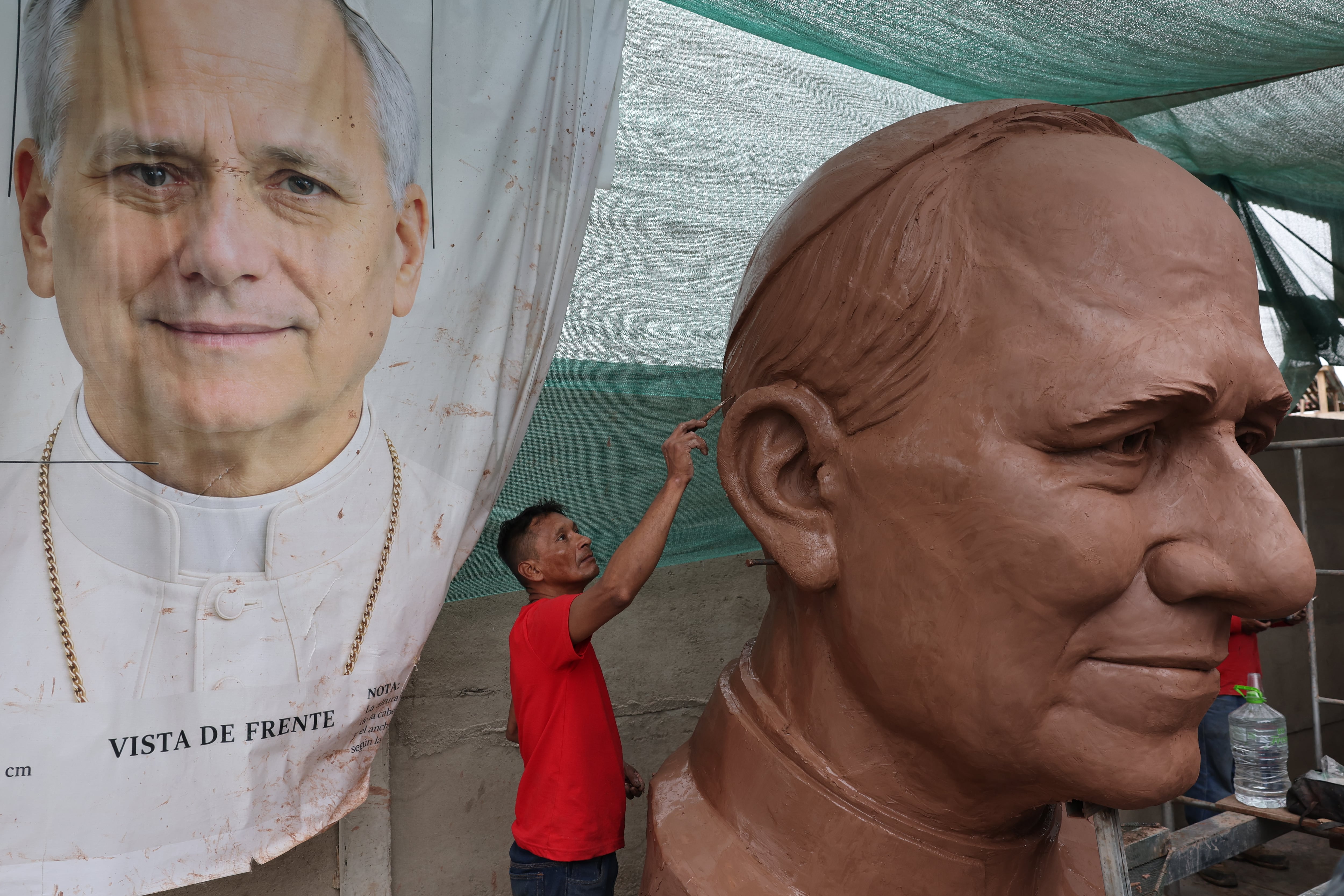 Imagen de la cobertura de: En Perú toman forma la estatua más grande del mundo en honor al papa León XIV