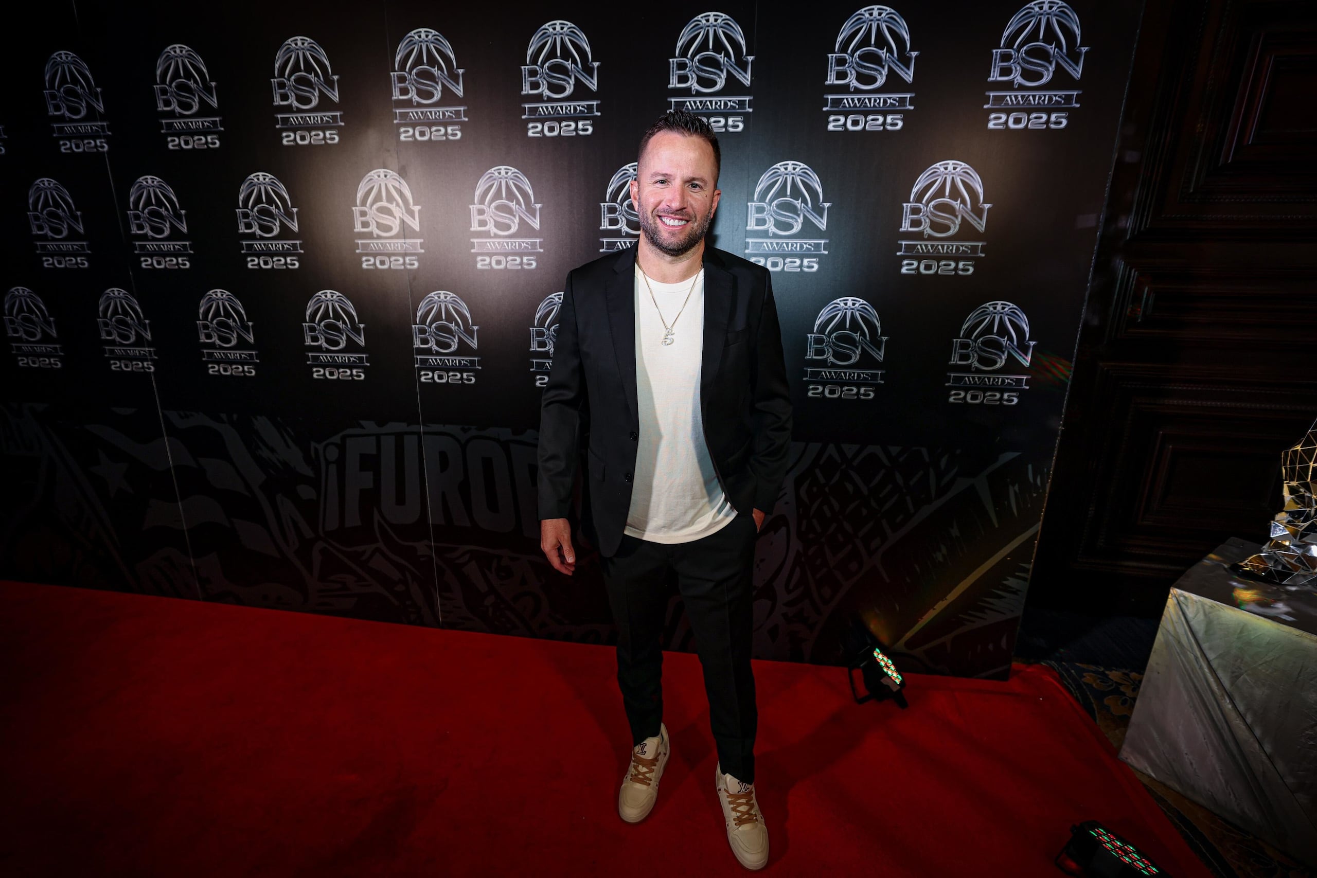 José Juan Barea en la gala de la ceremonia de los Valores del Año del Baloncesto Superior Nacional.