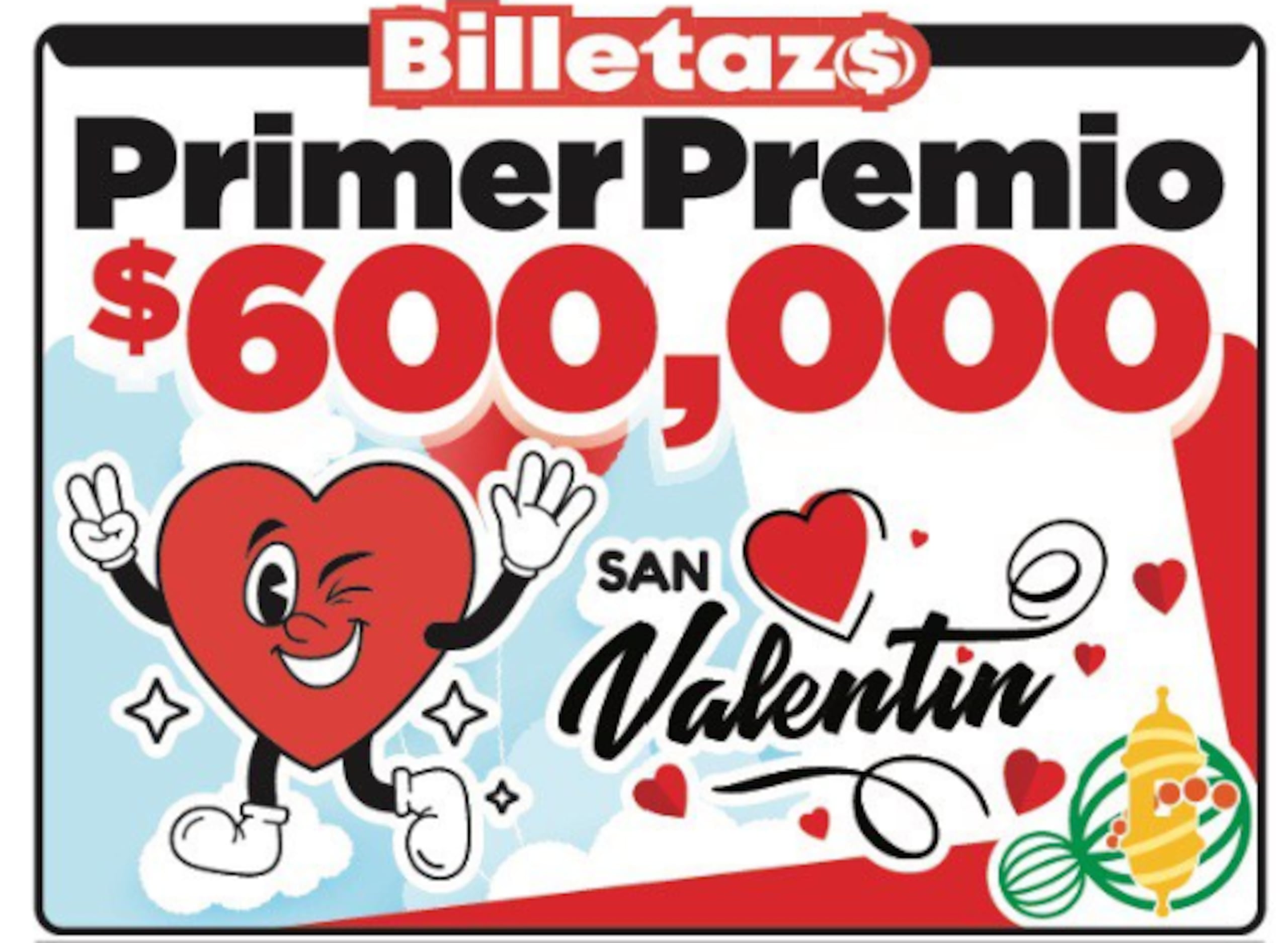 Imagen del Billetazo, el cual será sorteado este próximo jueves, 12 de febrero.