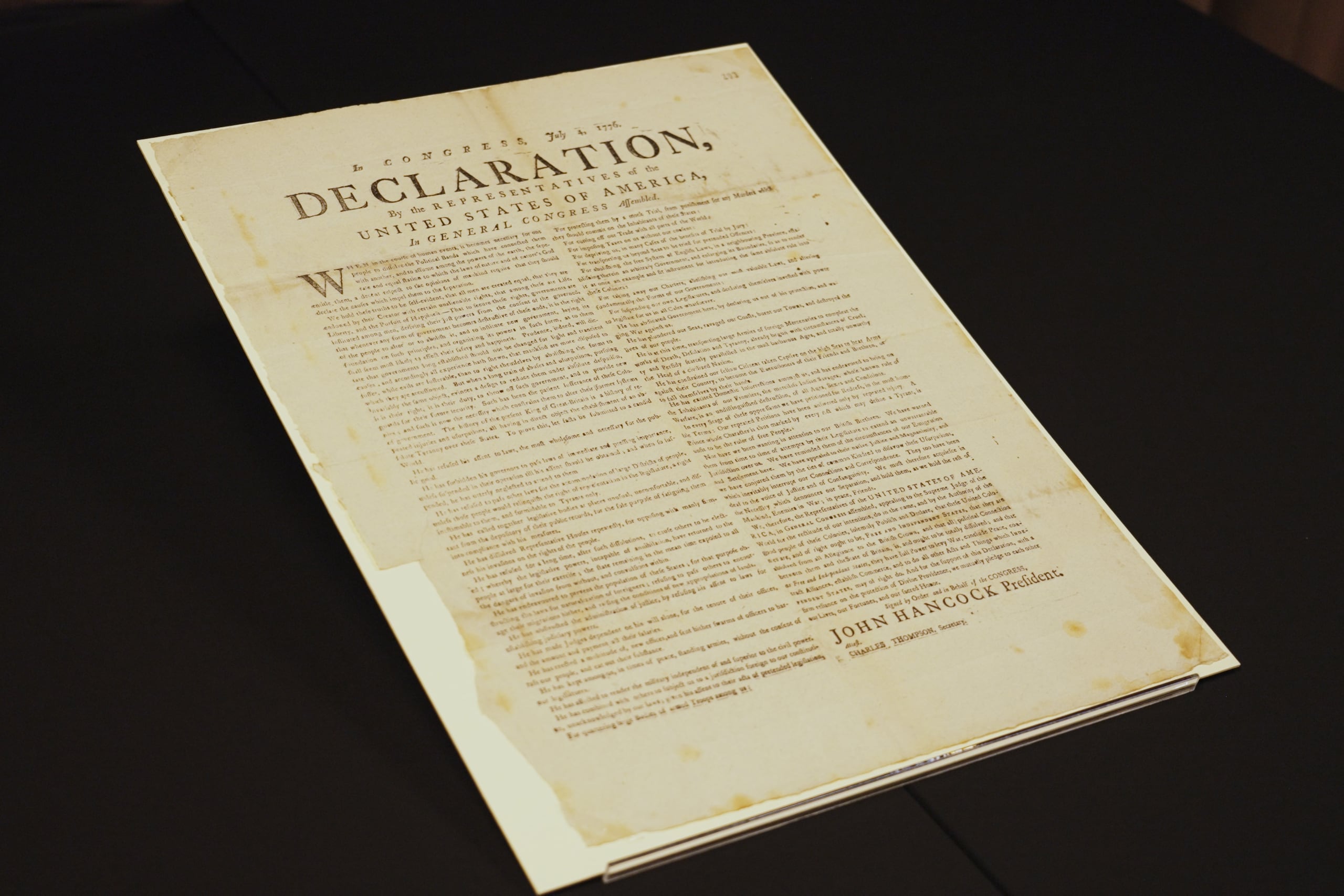 Los Archivos Nacionales británicos revelaron el hallazgo el jueves, con motivo del 250 aniversario de la independencia estadounidense, que se celebra este fin de semana.
