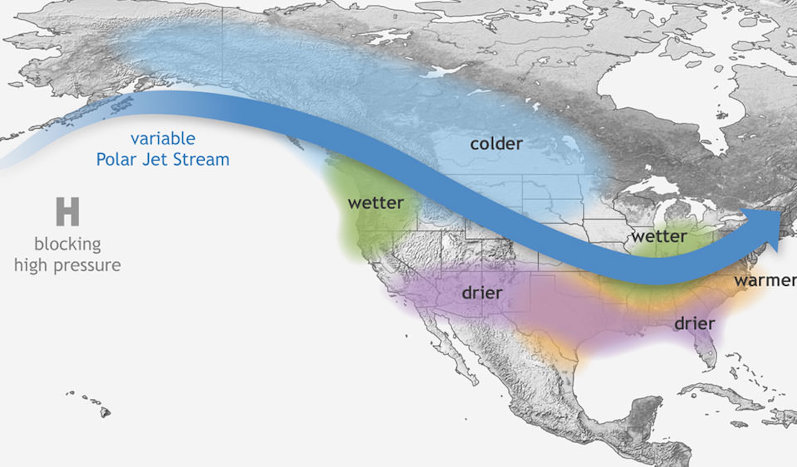 La Niña se produce por una bajada de las temperaturas del agua superficial en el Océano Pacífico central y oriental.
