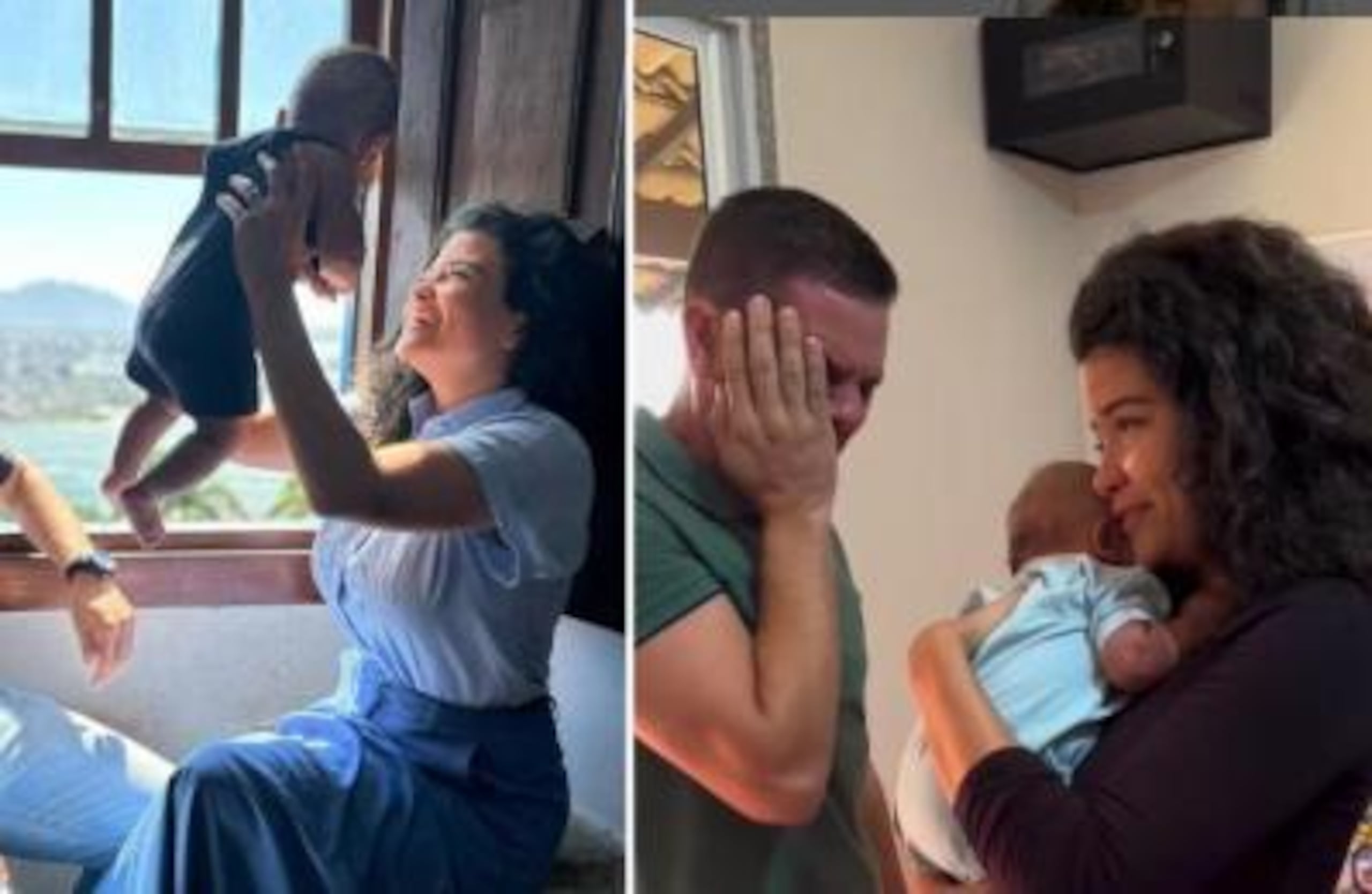 Los padres adoptivos estaban felices.
