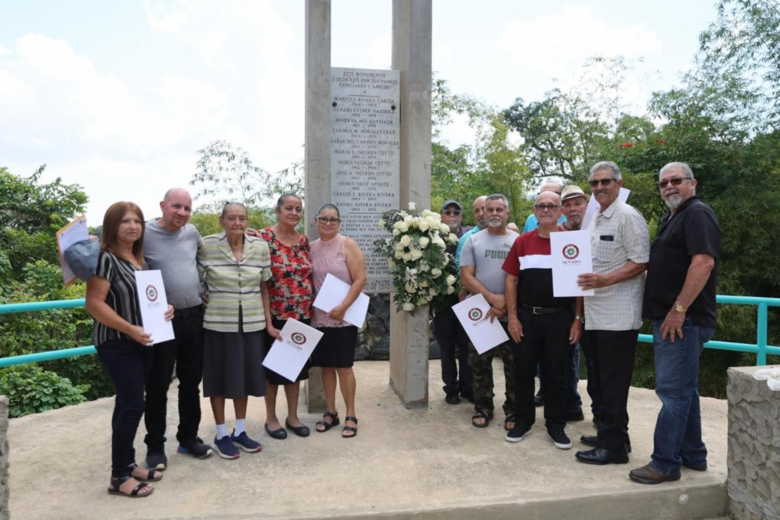 Actividad realizada este miércoles para recordar a los 11 niños que fallecieron el 15 de febrero de 1978 en Aguas Buenas.