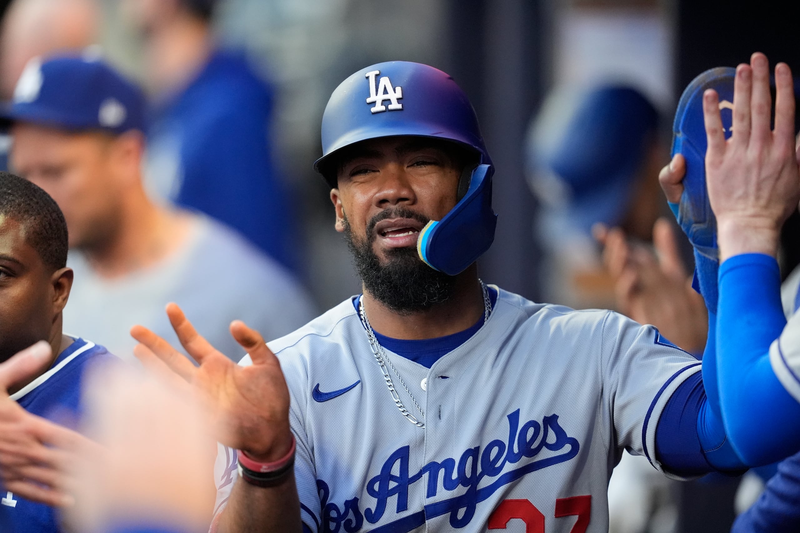 Teoscar Hernández (37), de los Dodgers de Los Ángeles.