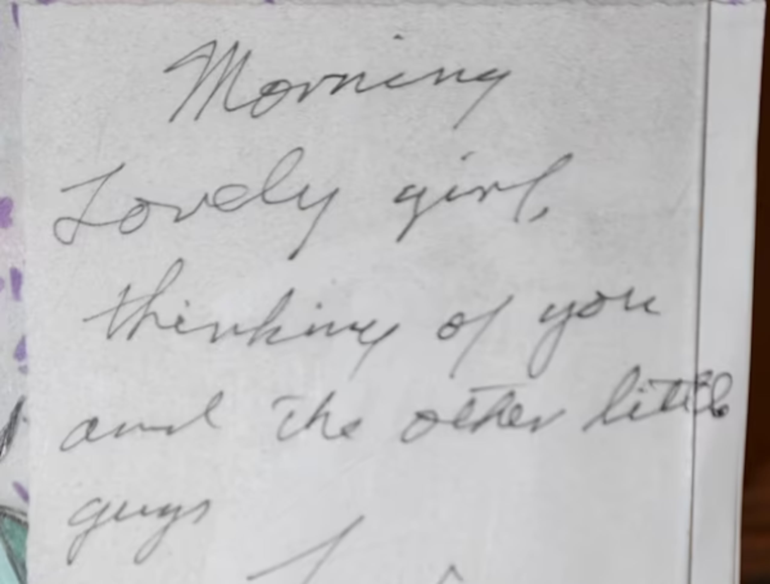 Una de las notas que el actor Gene Hackman le dejó a su esposa, Betsy Arakawa.