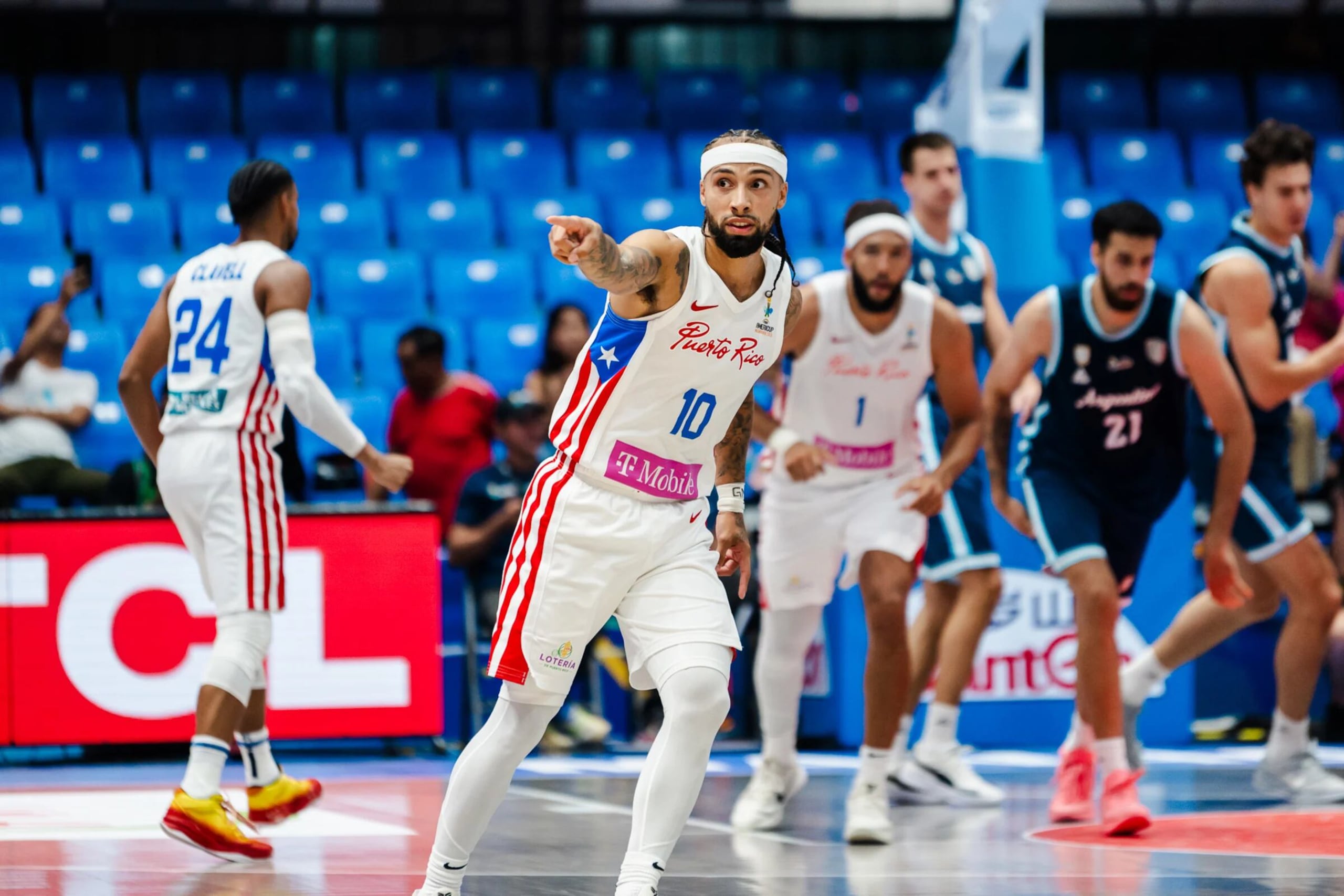 Puerto Rico finished sixth in the AmeriCup. In the photo, the shipowner José Alvarado during the competition.