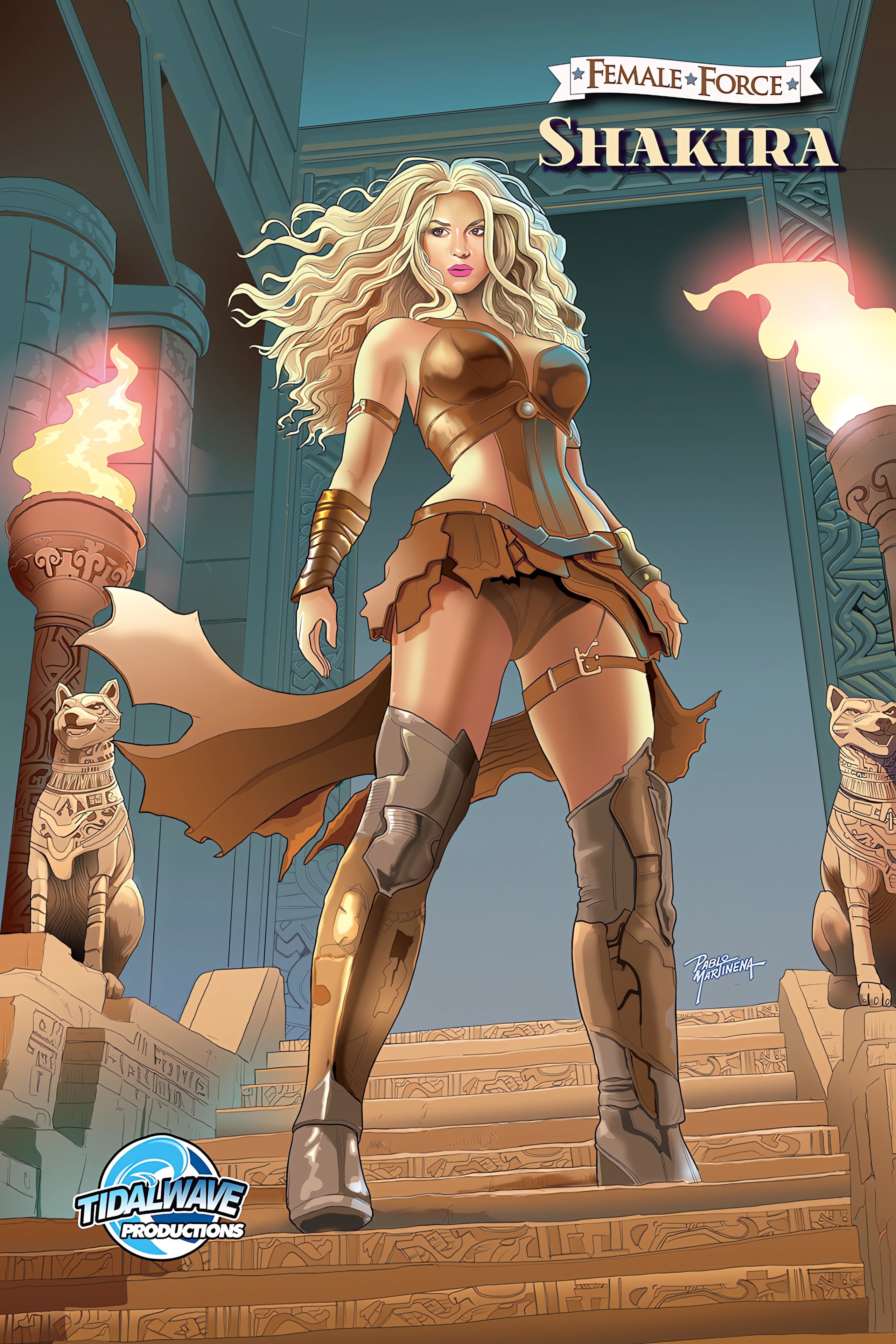 Fotografía cedida por TidalWave Productions donde se muestra la portada del cómic dedicado a la cantante colombiana Shakira.