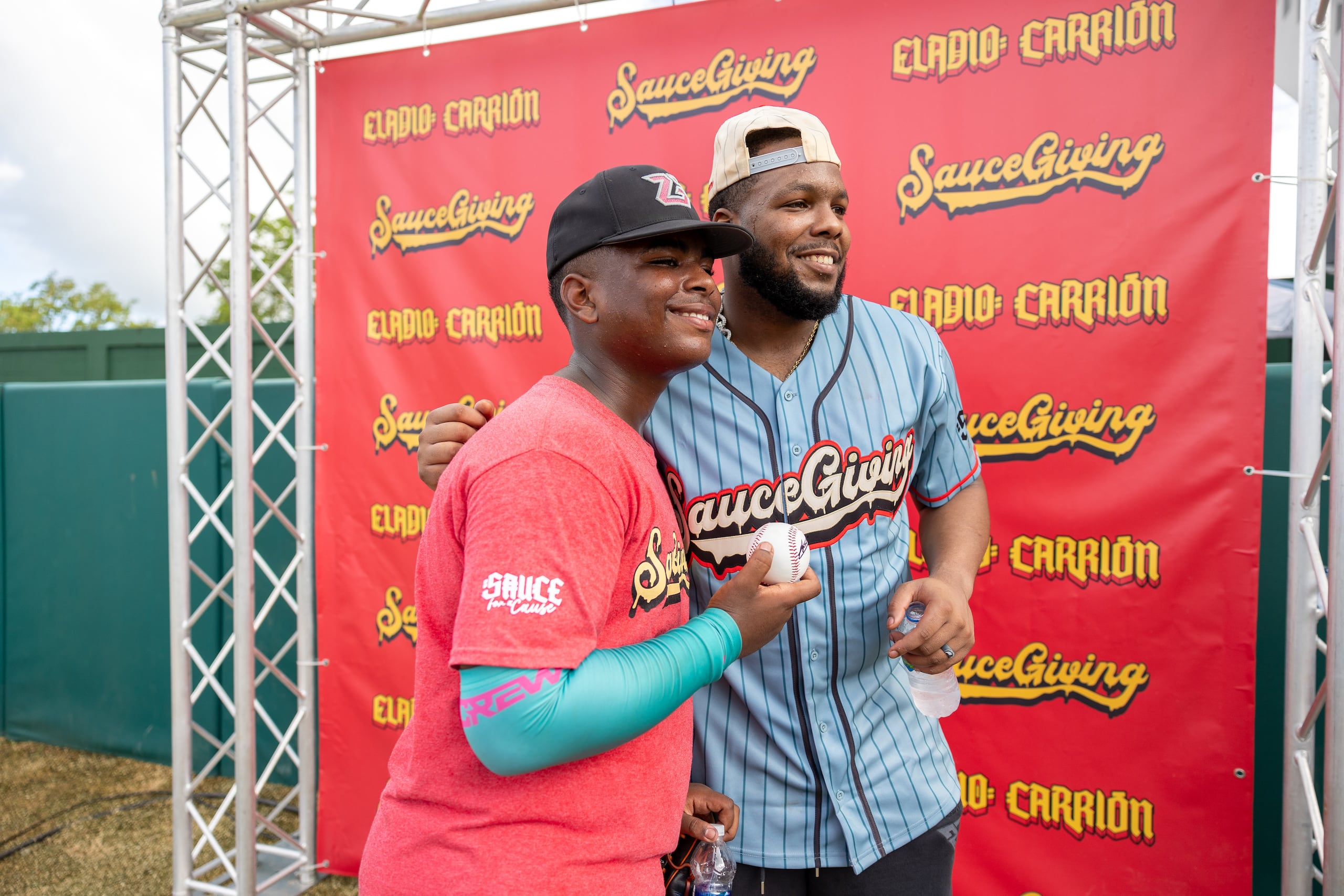 Vladimir Guerrero Jr. durante la pasada edición del "SauceGiving".