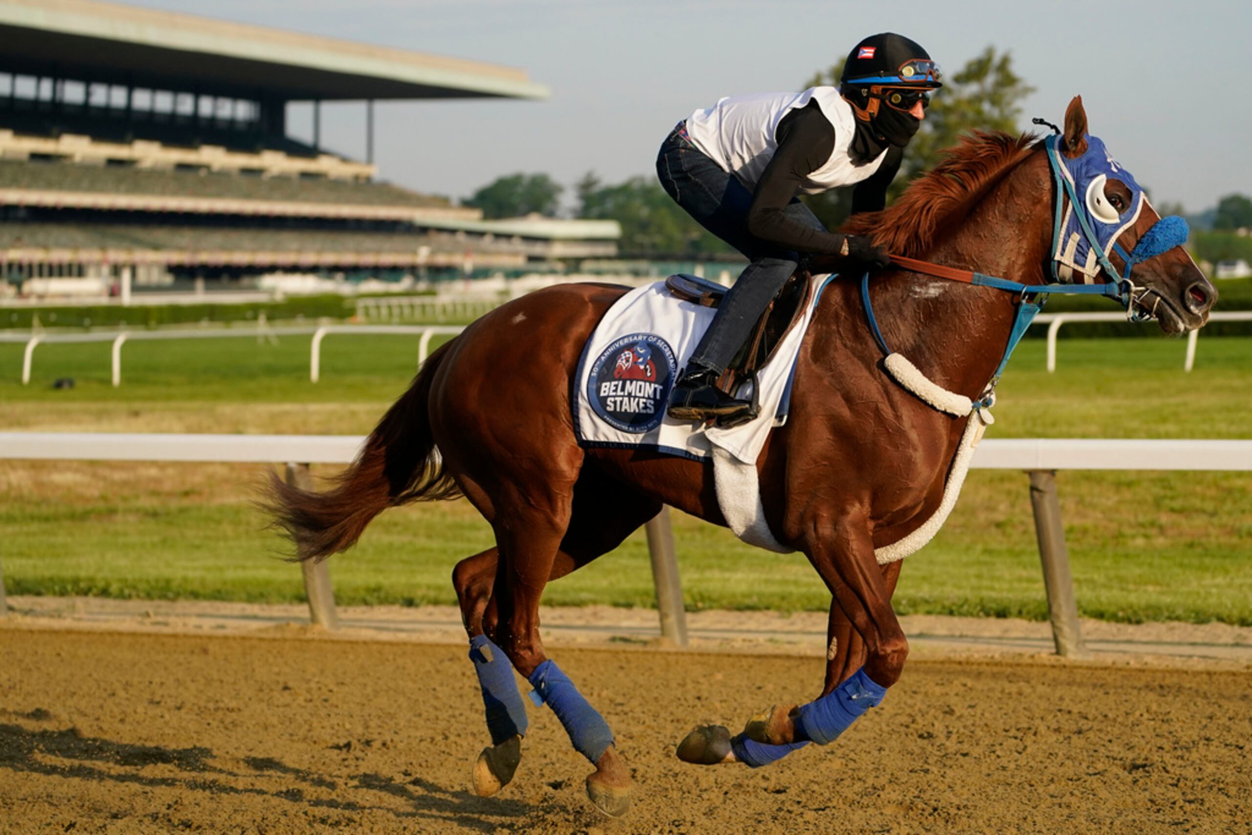 Il Miracolo entrena de cara al Belmont Stakes, la última fecha de la Triple Corona del hipismo.