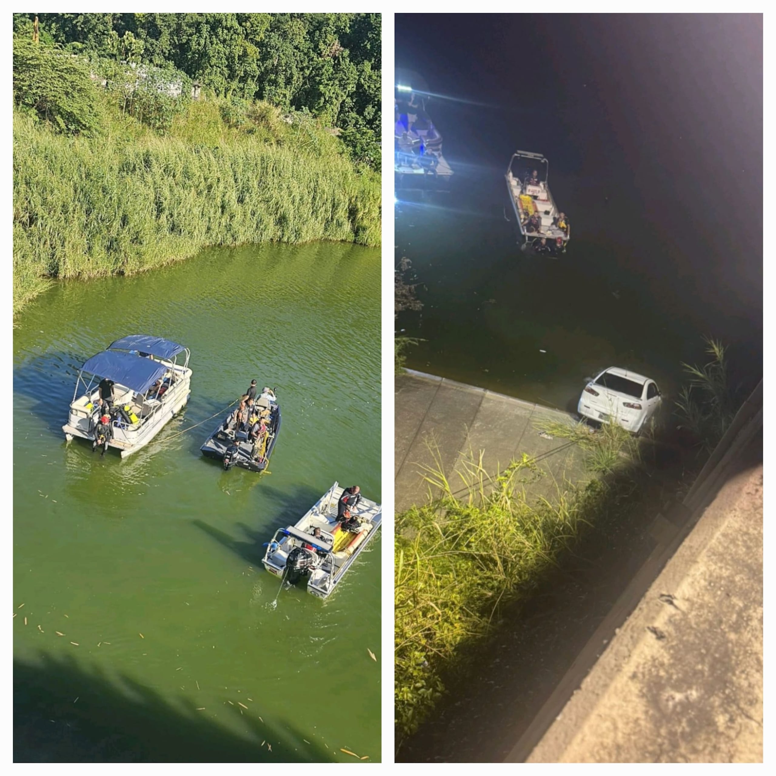 Buzos recuperaron el cadáver de un conductor cuyo automóvil se precipitó por el puente La Plata, en el kilómetro 8.2 de la carretera PR-167, en Bayamón.