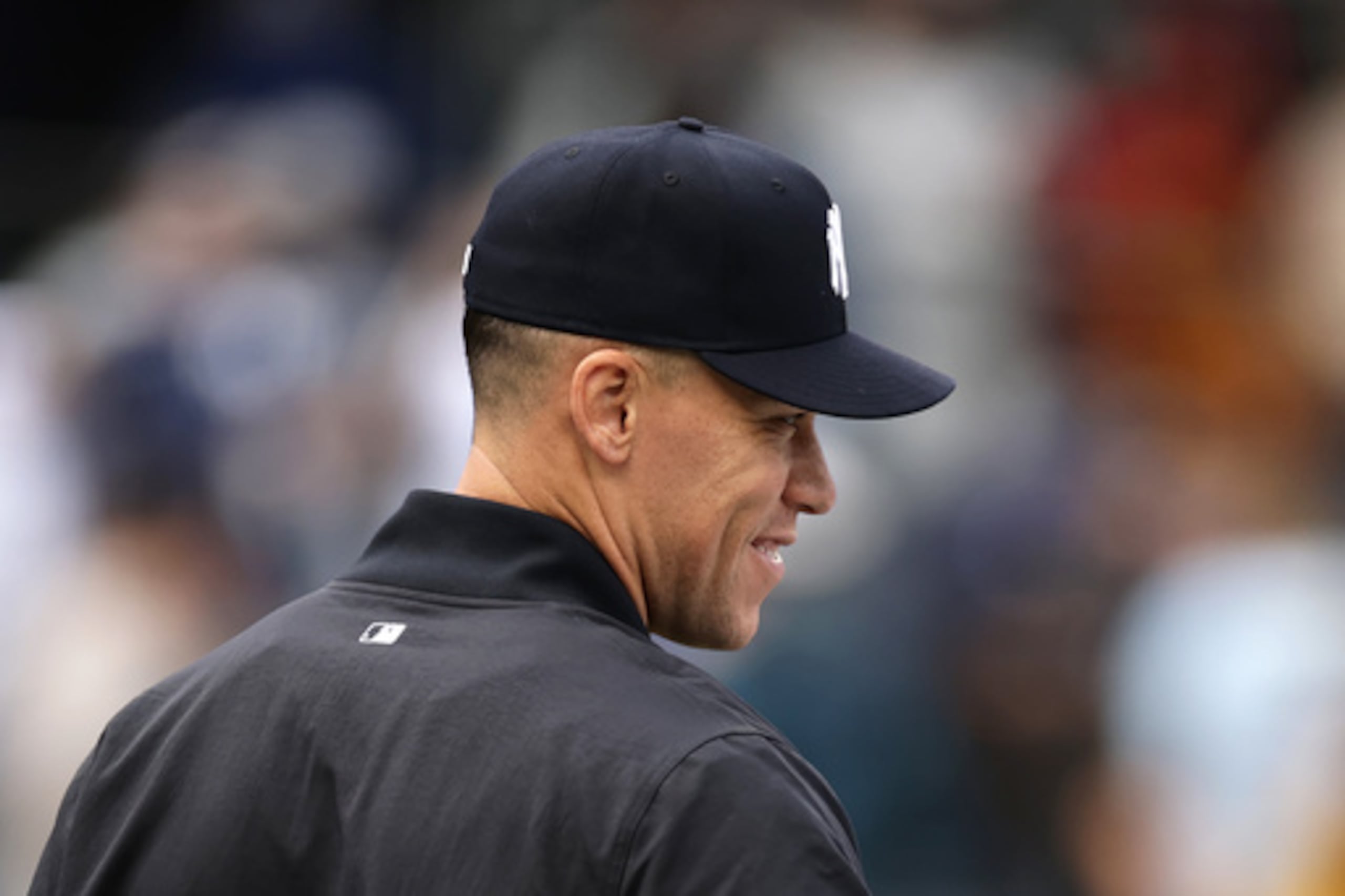 Aaron Judge reacciona tras la victoria de sus Yankees de Nueva York ante los Rays de Tampa Bay, el martes 22 de septiembre de 2026, en Nueva York. (Foto AP/Adam Hunger)