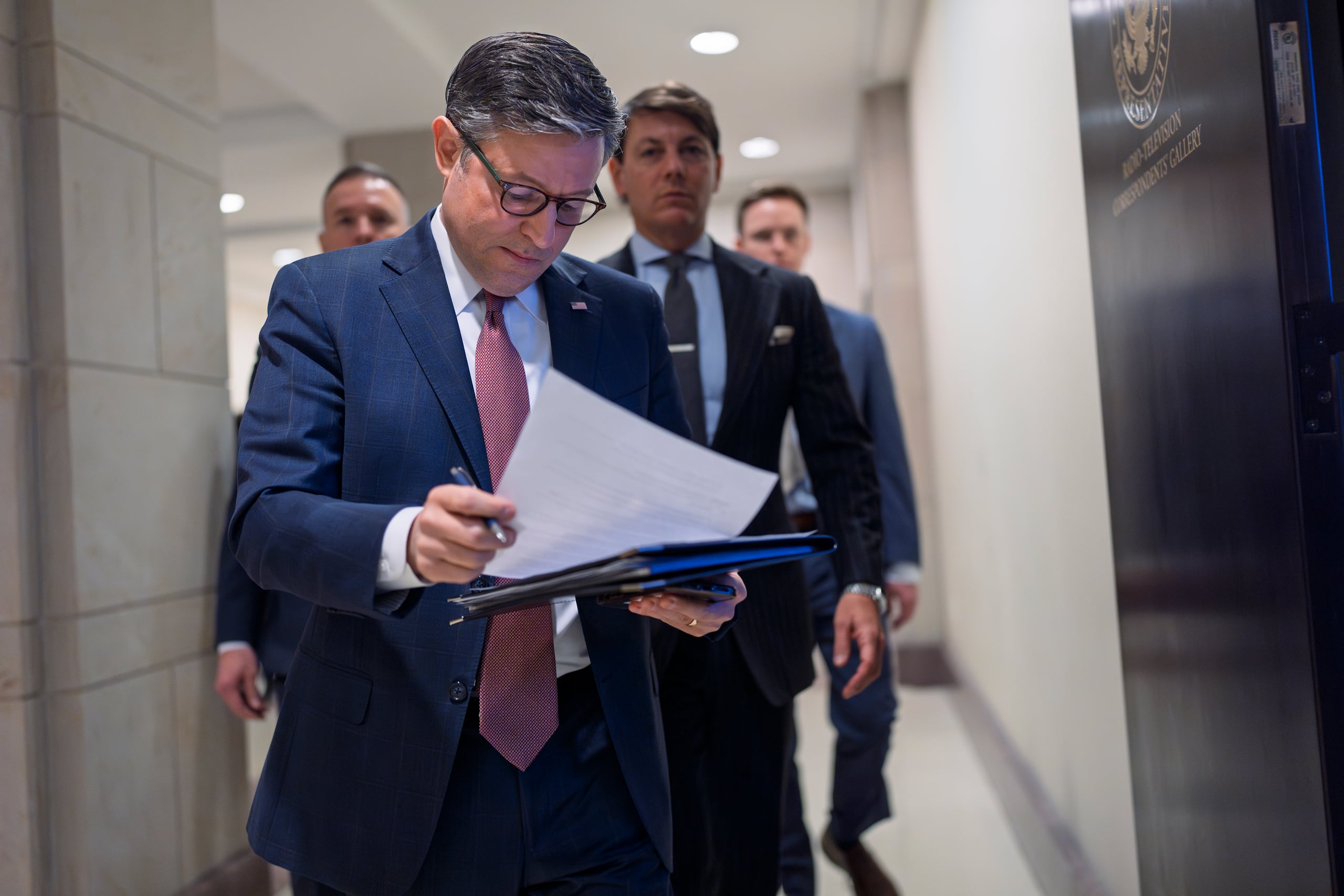 El presidente de la Cámara de Representantes de Estados Unidos, Mike Johnson. (AP Photo/J. Scott Applewhite)