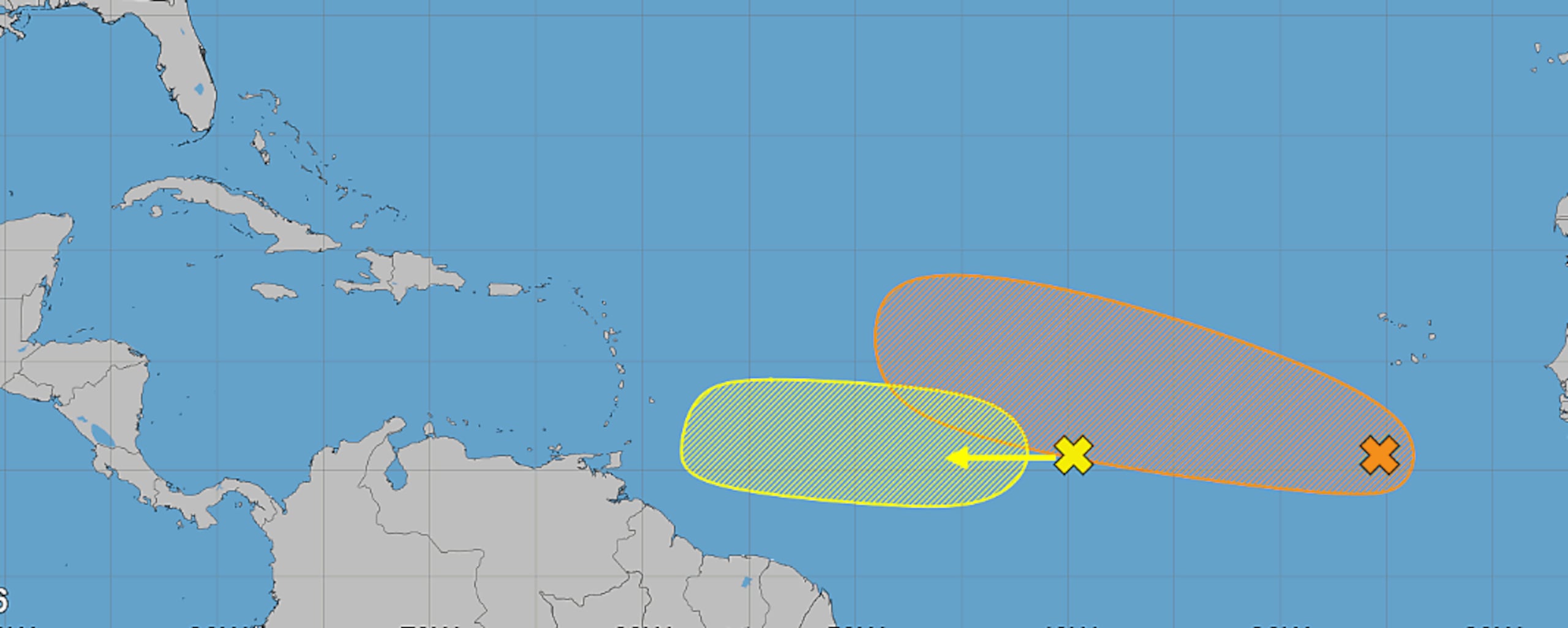 Centro Nacional de Huracanes vigila dos ondas tropicales