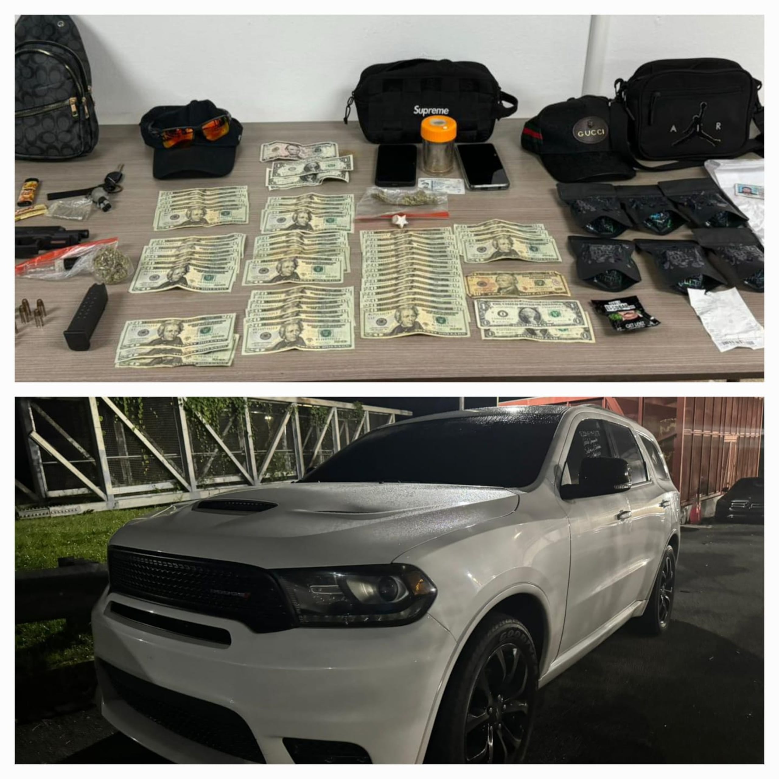 Agentes de la División de Patrullas de Carreteras y Autopista de Carolina intervinieron con una guagua en la que transitaba como pasajero el hijo del cantante de música urbana Arcángel, por una infracción de tránsito y les ocuparon a sus acompañantes picadura de marihuana.