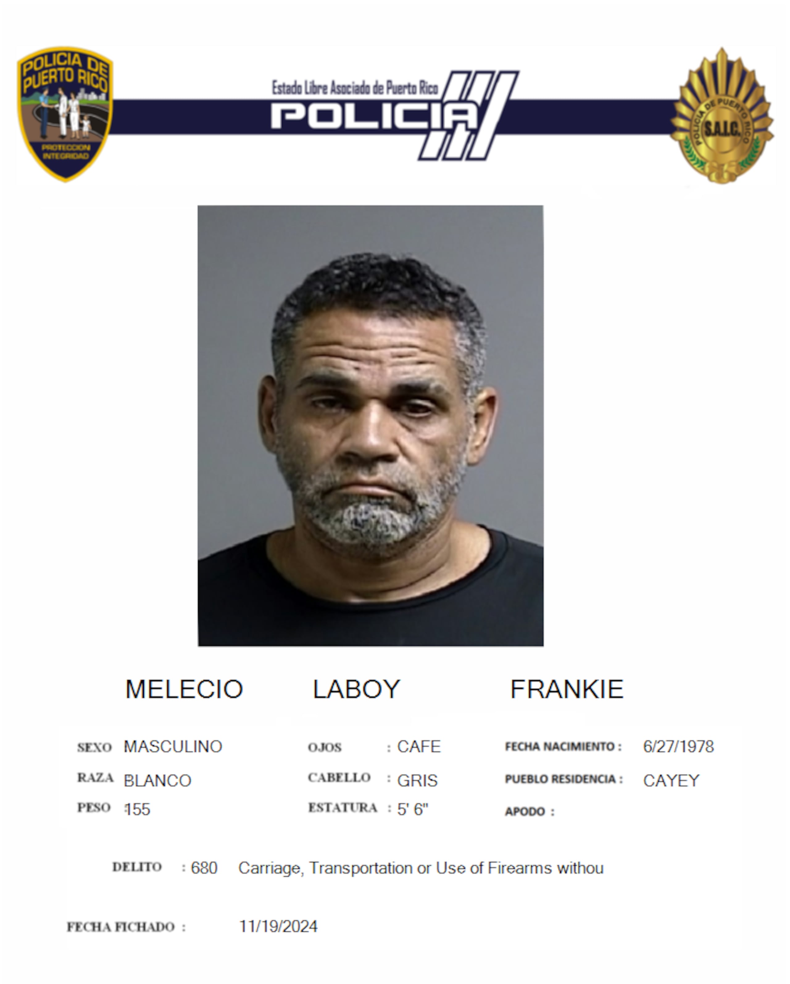 Frankie Melecio Laboy.