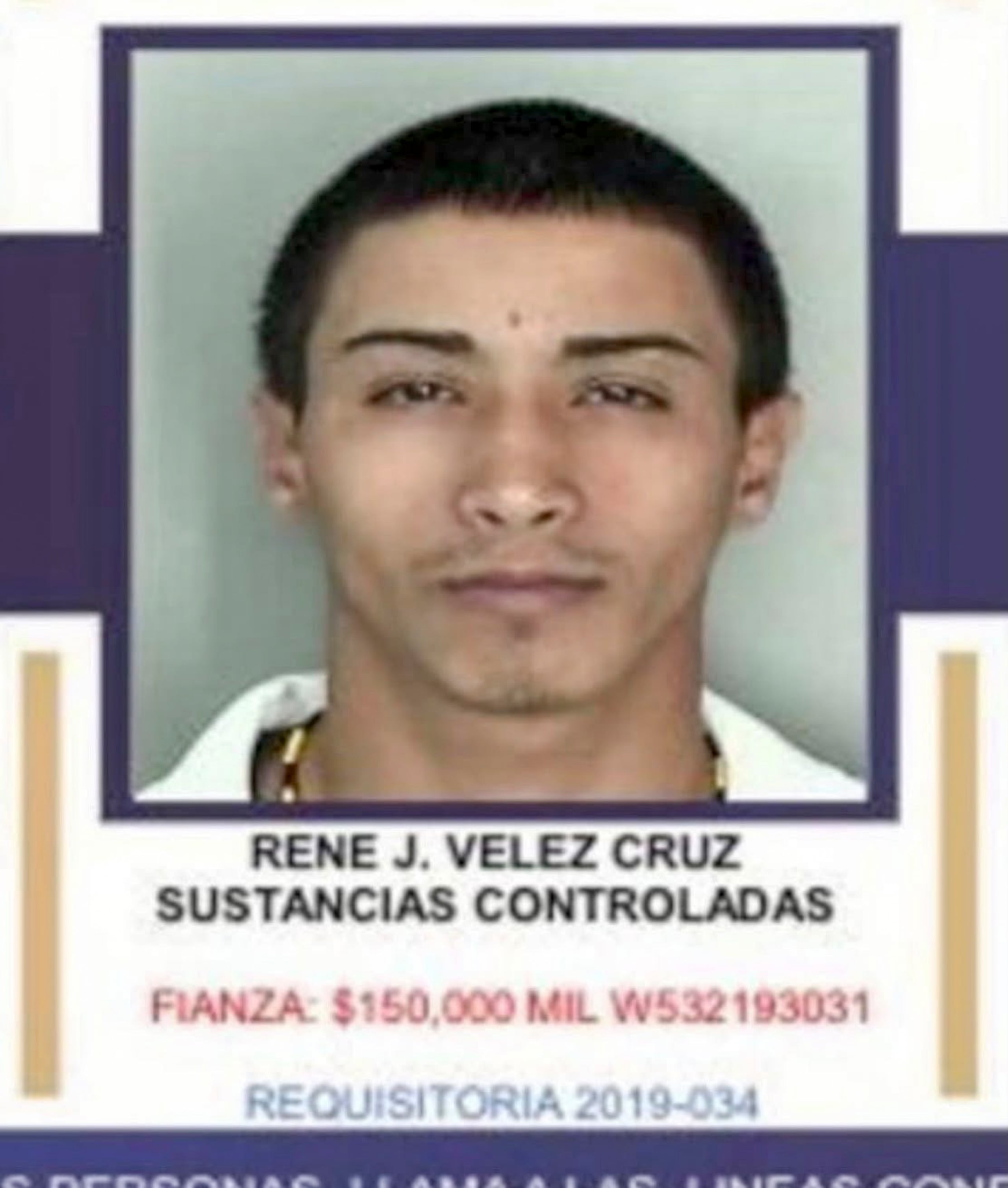 Contra René J. Vélez Cruz, pesaba una fianza de $150,000.