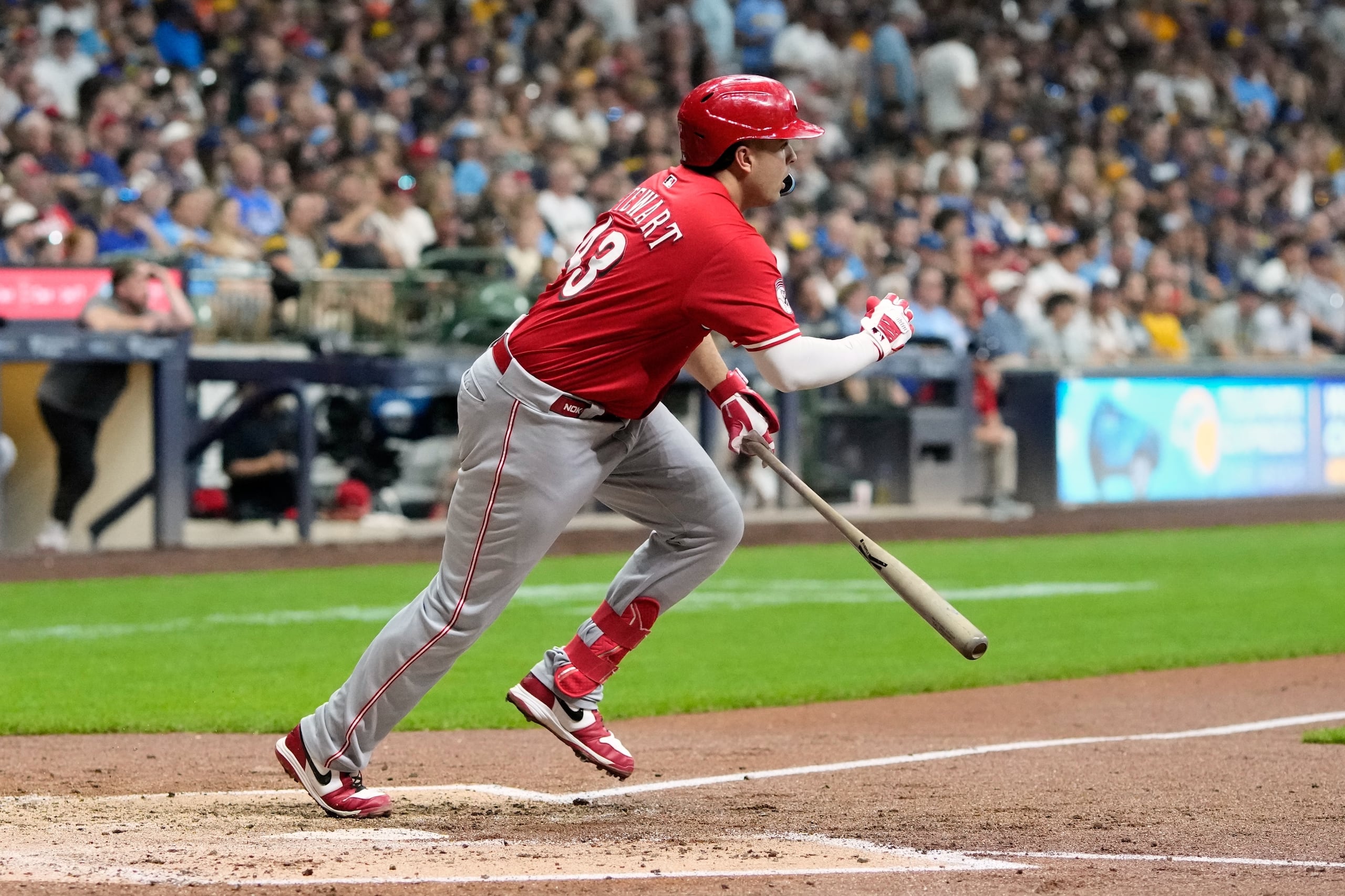Sal Stewart, de los Reds de Cincinnati.
